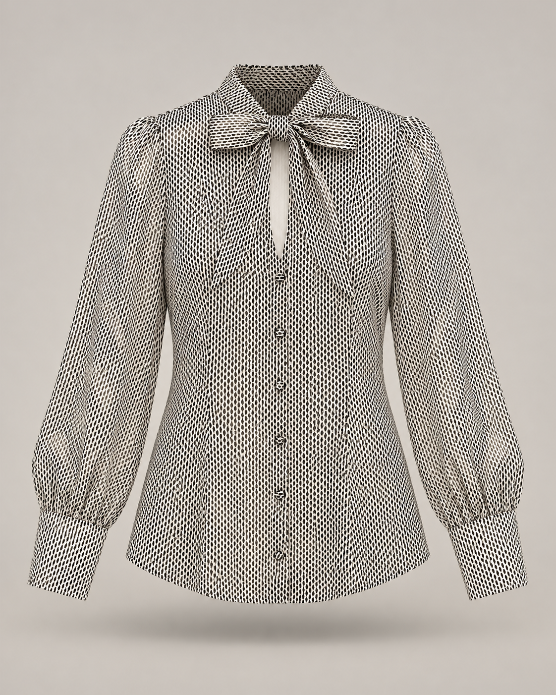 NENETTE - Camicia Flock con fiocco