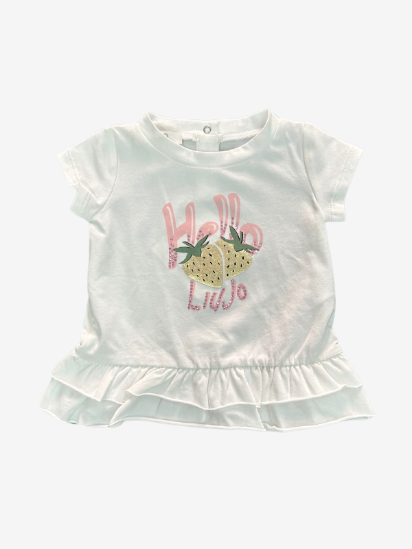 T-SHIRT CON STAMPA BAMBINA BIANCA