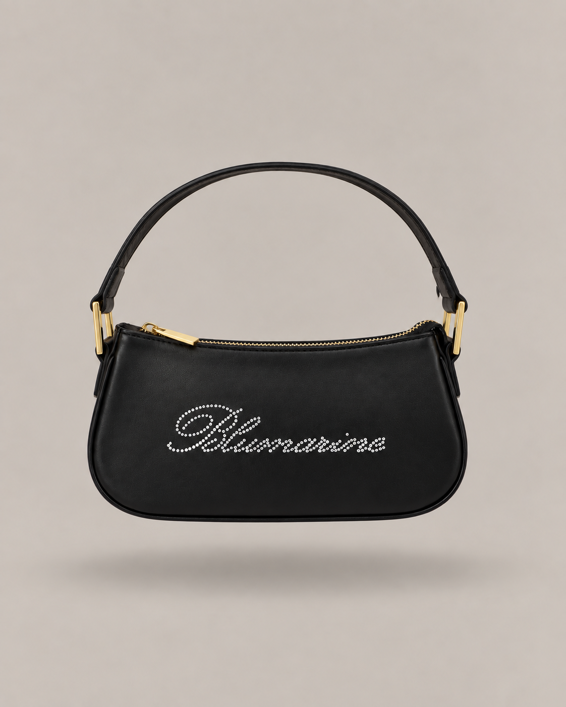 BLUMARINE - borsa a spalla nera in pelle