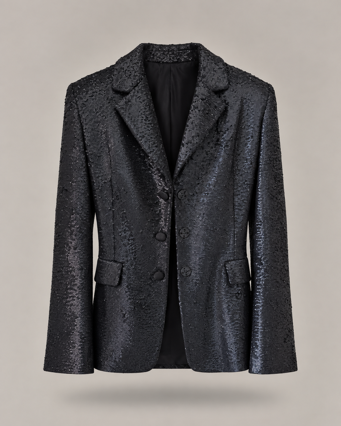BLUMARINE - blazer nero paillettes