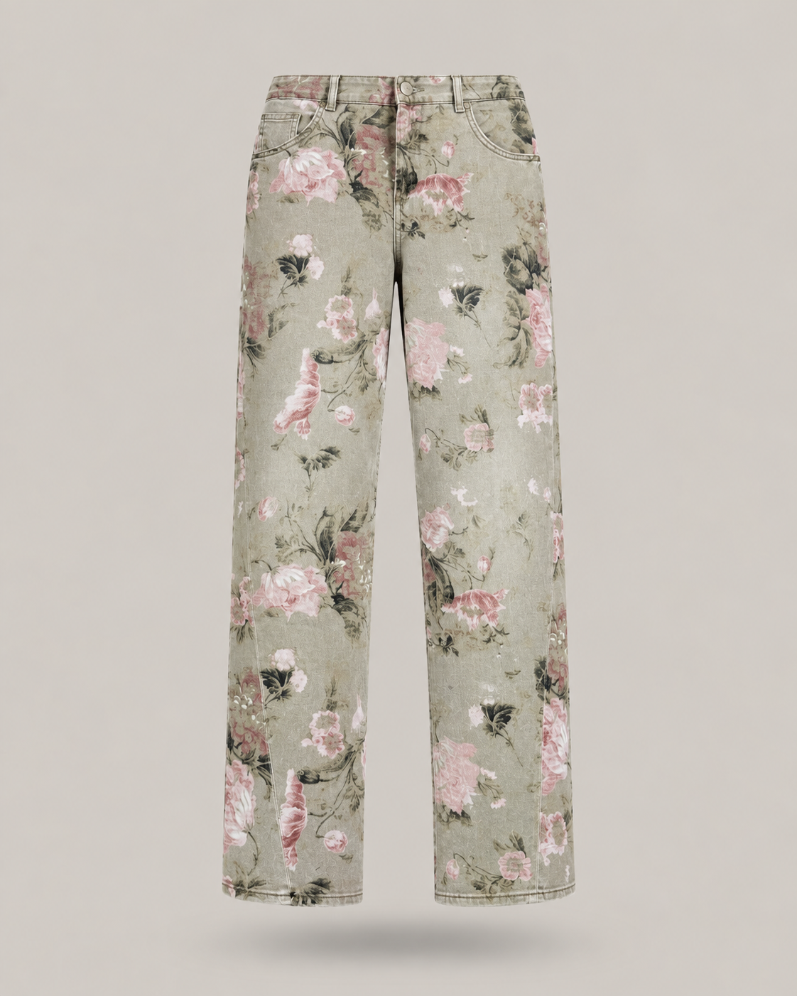 BLUMARINE - jeans wide leg fantasia floreale