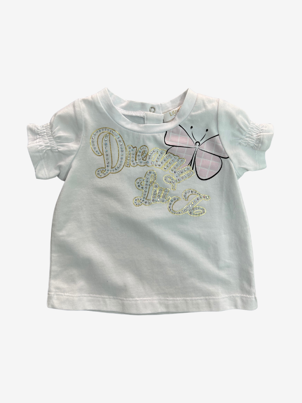 T-SHIRT CON STAMPA BAMBINA BIANCA