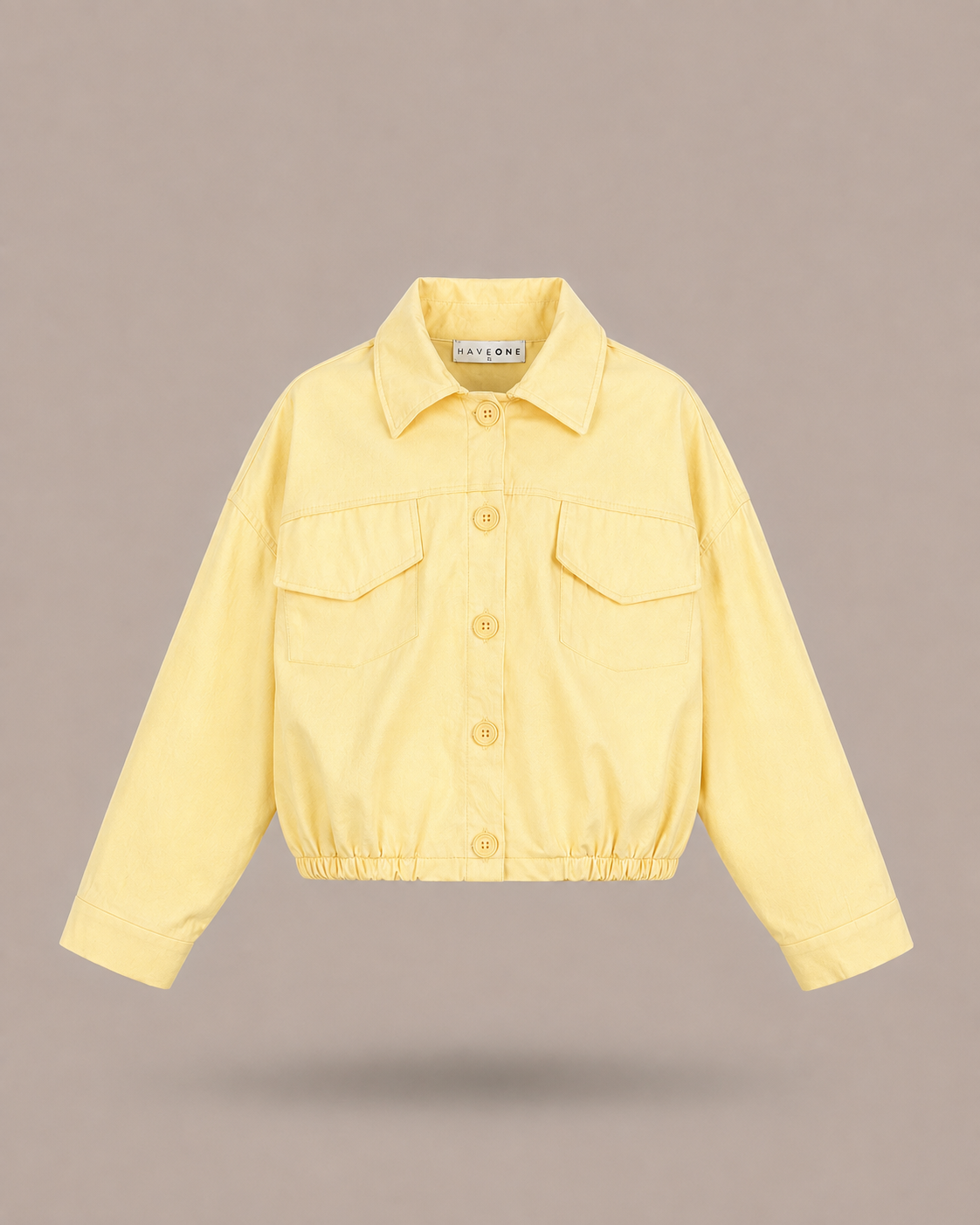HAVEONE - giacca corta giallo chiaro