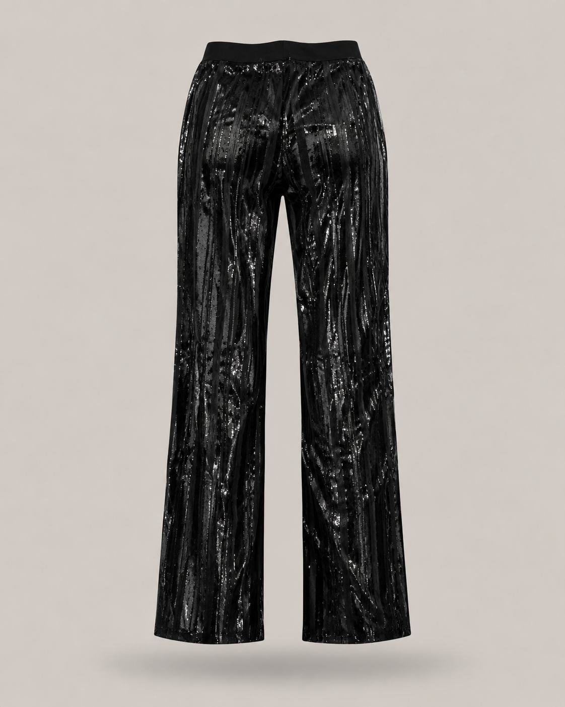 BLUMARINE - pantalone wide leg nero dettagli satinati