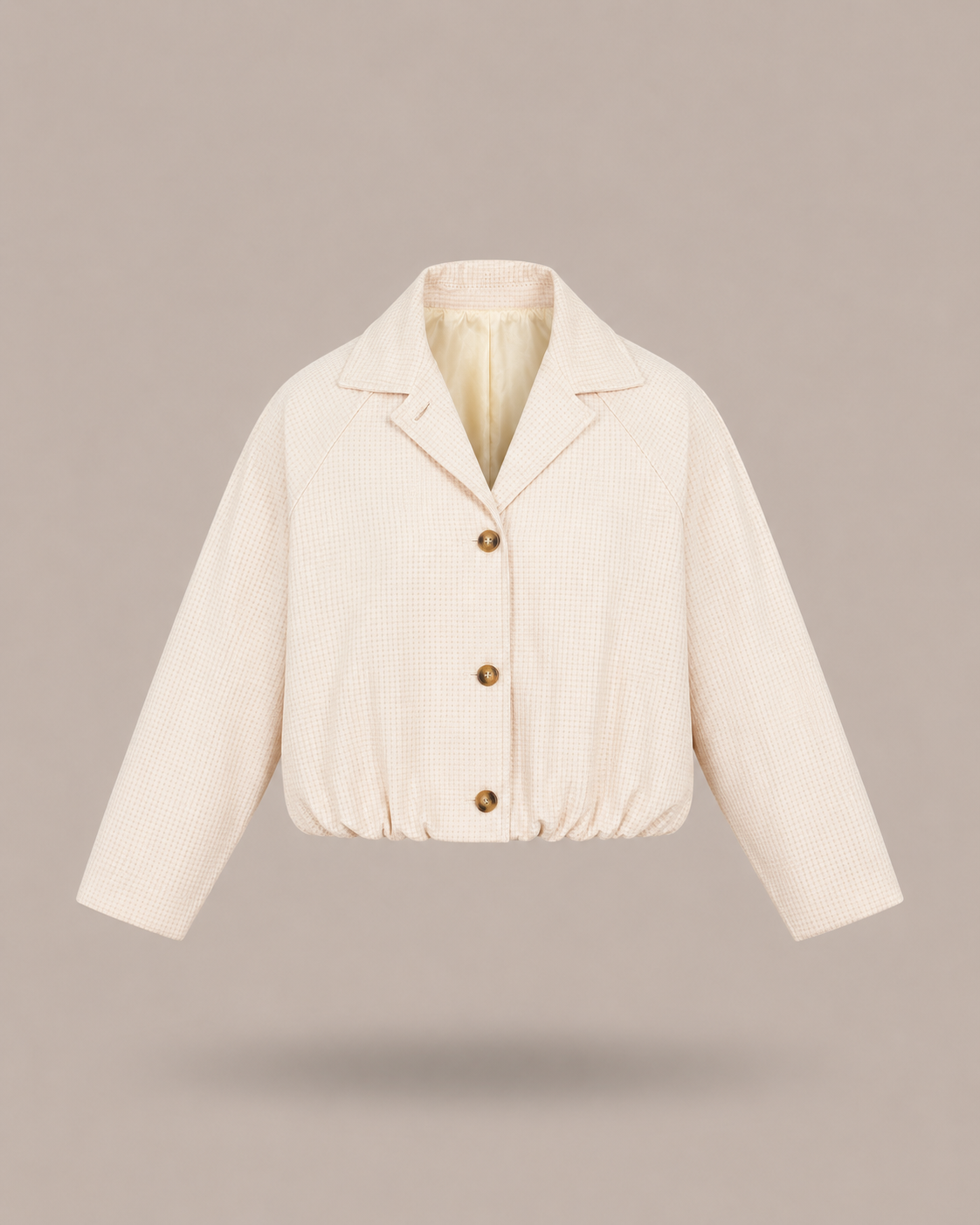 HAVEONE - giacca corta color crema