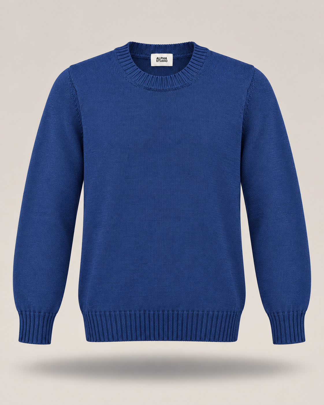 ALPHA STUDIO - Maglione blu girocollo