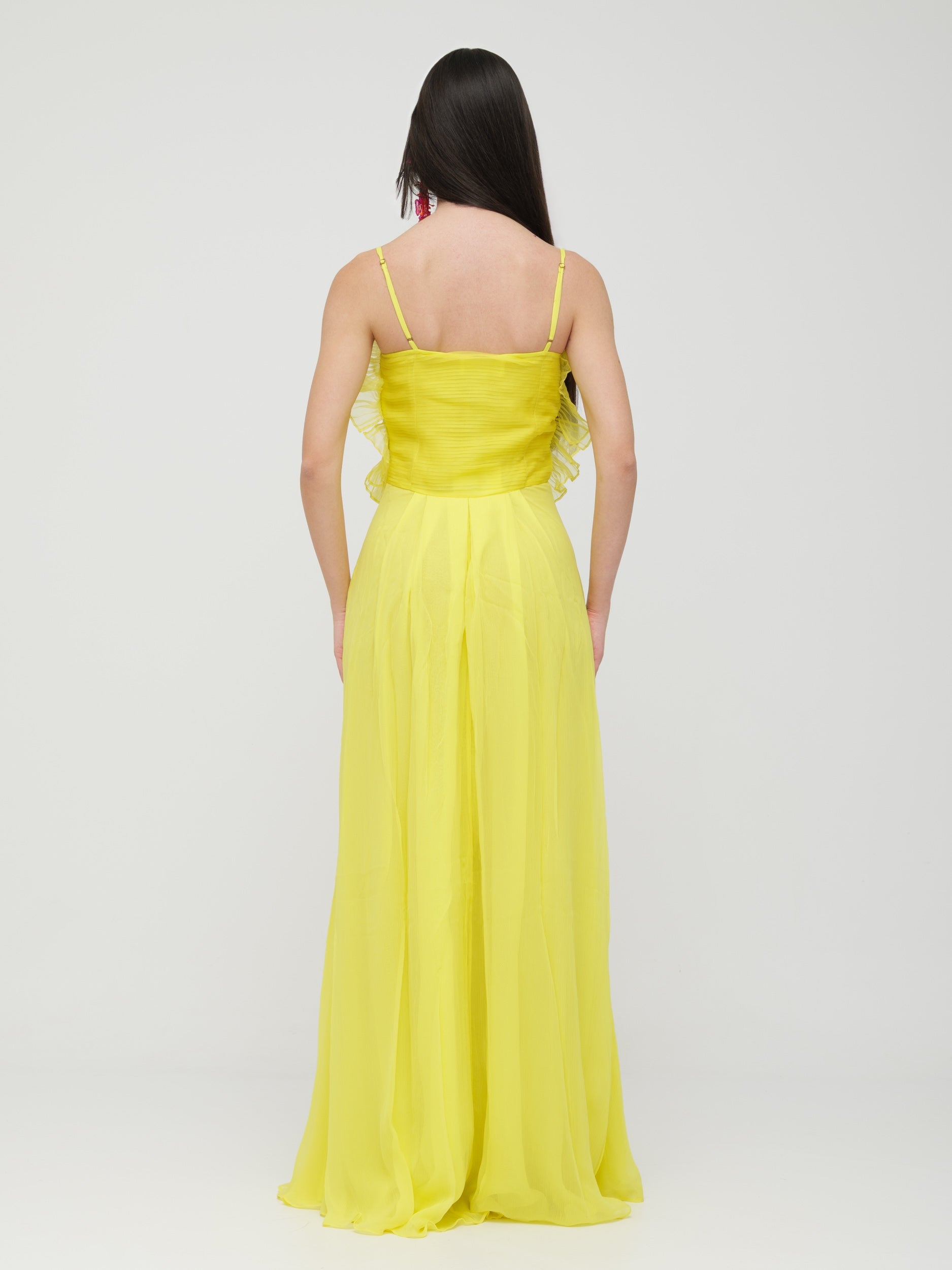 BLUGIRL | BLUMARINE - abito lungo con corpetto costruito a farfalla