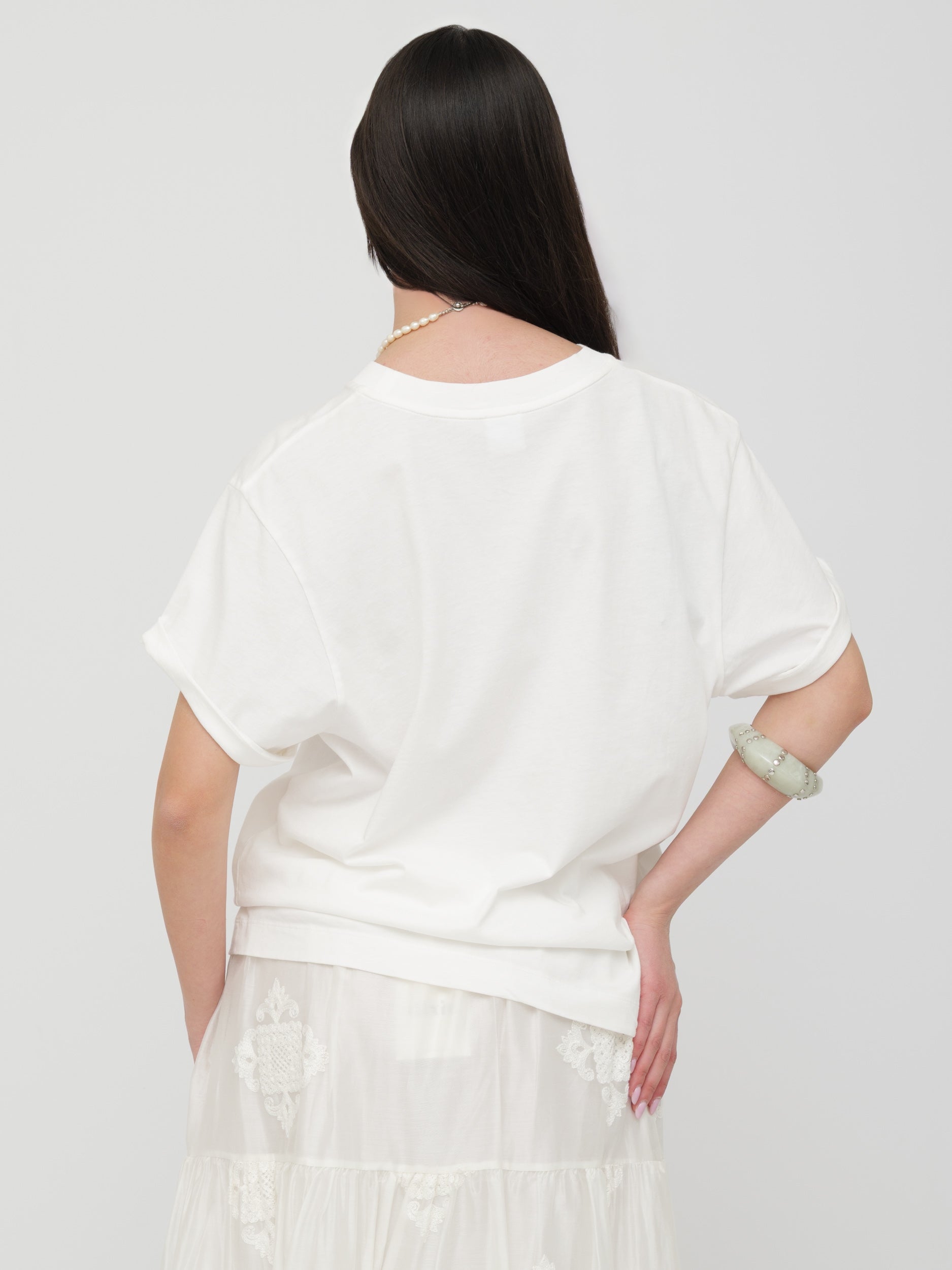 PINKO - t- shirt over White
