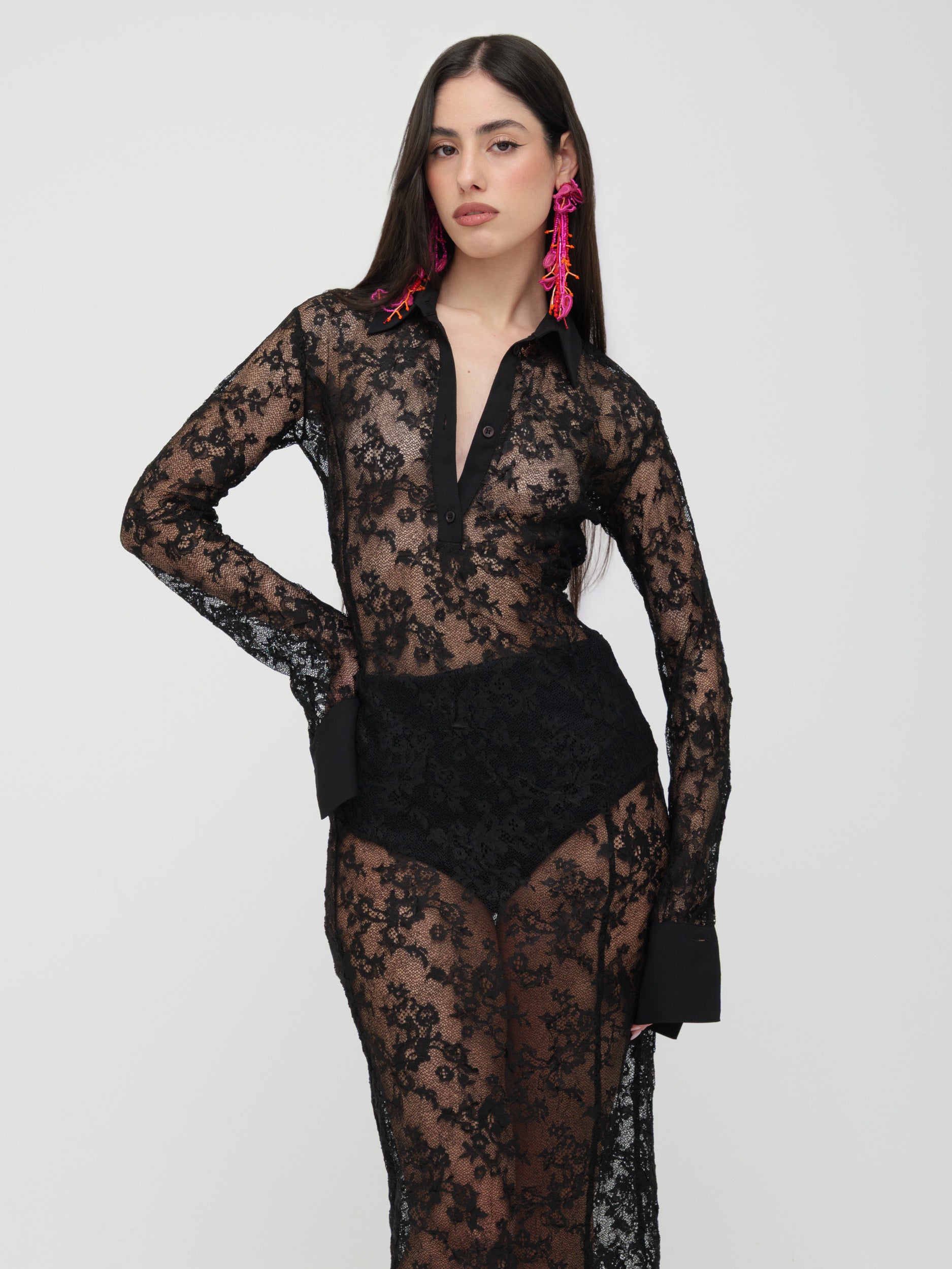 BLUGIRL | BLUMARINE - abito lungo in pizzo