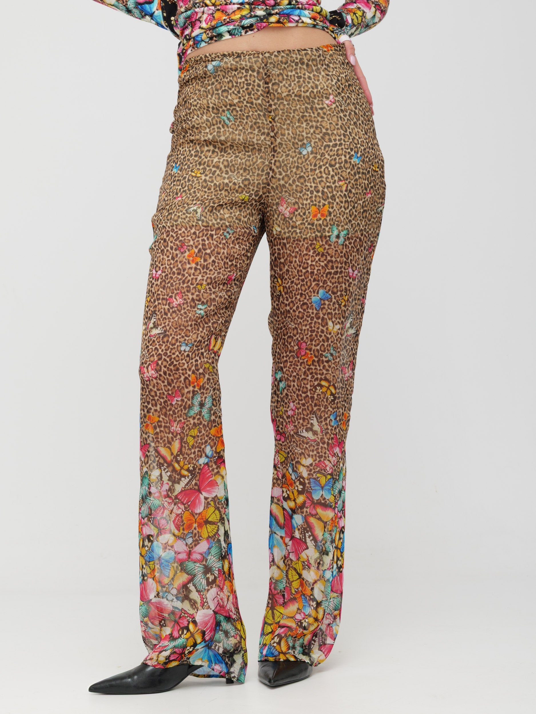 BLUGIRL | BLUMARINE - pantalone wide leg fantasia animalier