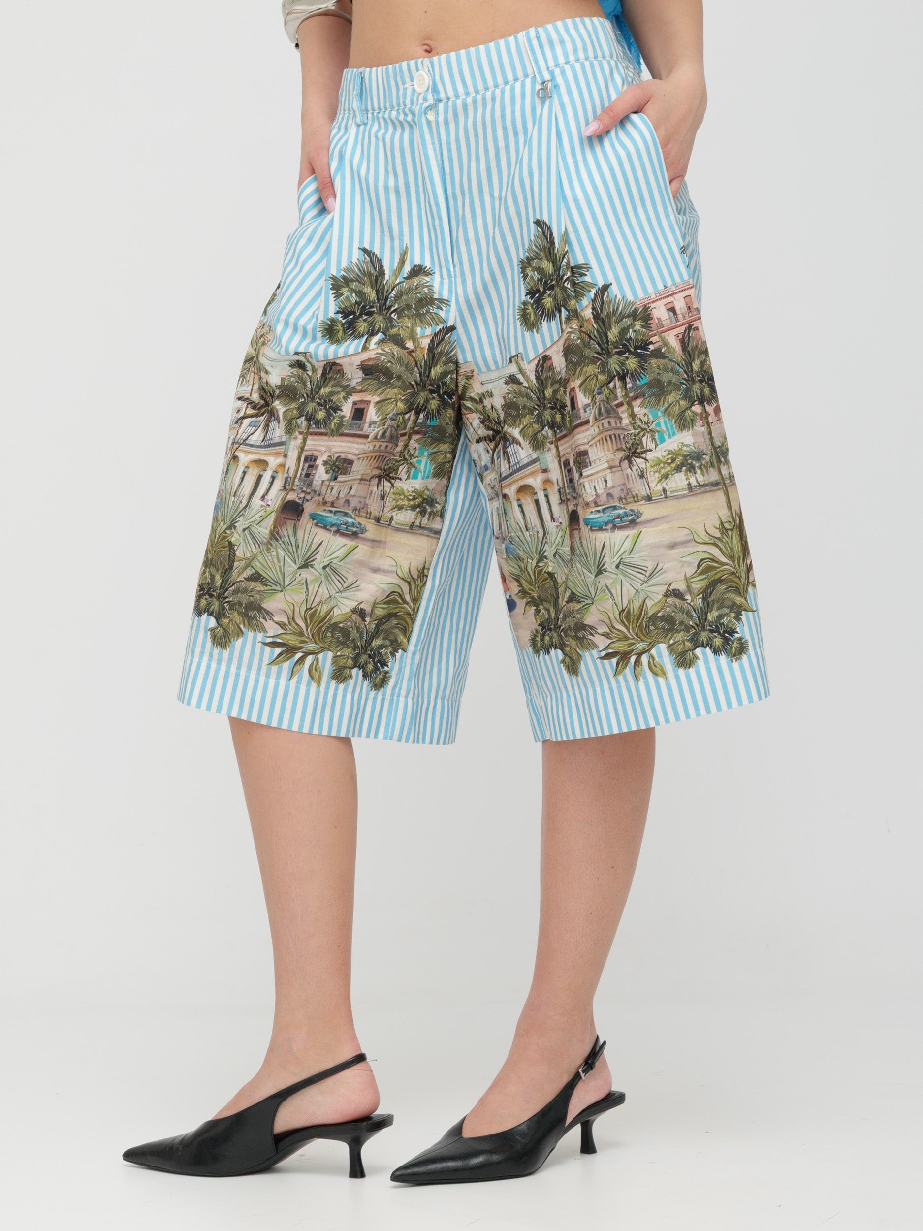 DIXIE - shorts bermuda con stampa tropicale