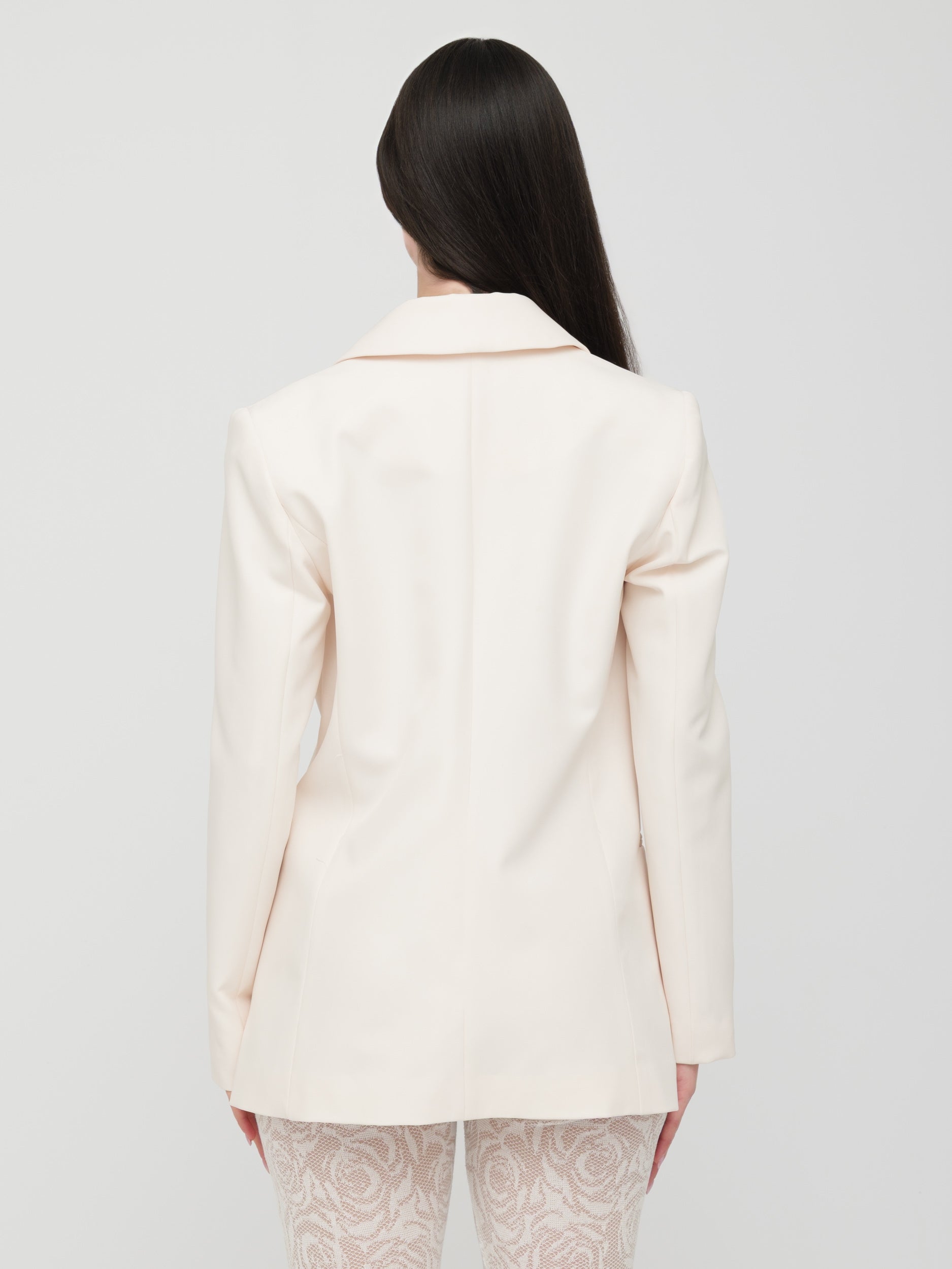 PREVIU - blazer strutturato bianco crema