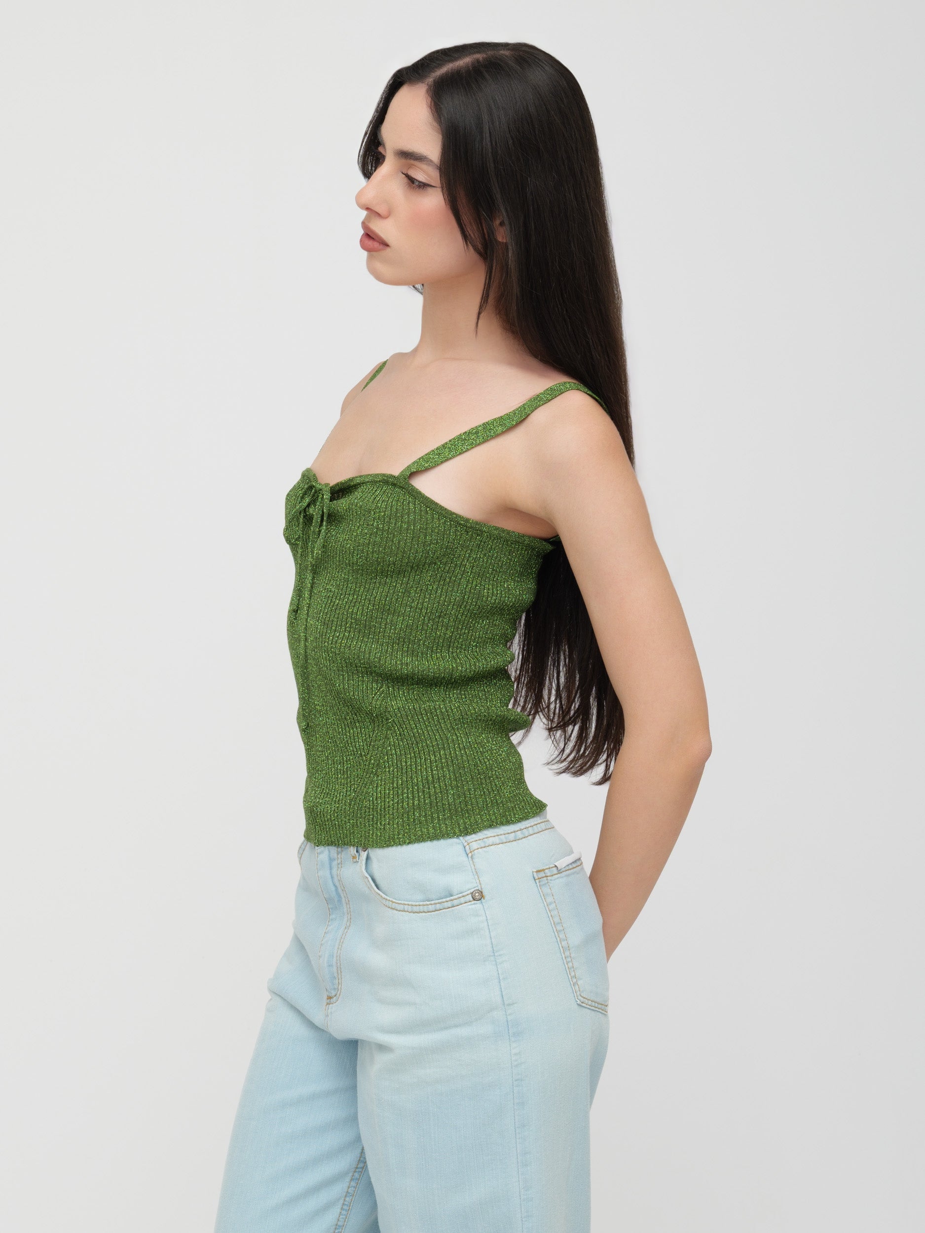 LUI-JO - top corto in maglia
