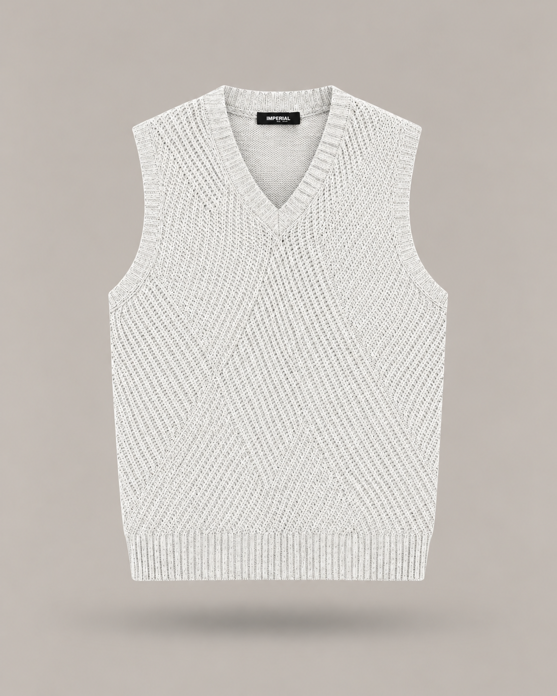 IMPERIAL - gilet grigio lavorazione a trecce