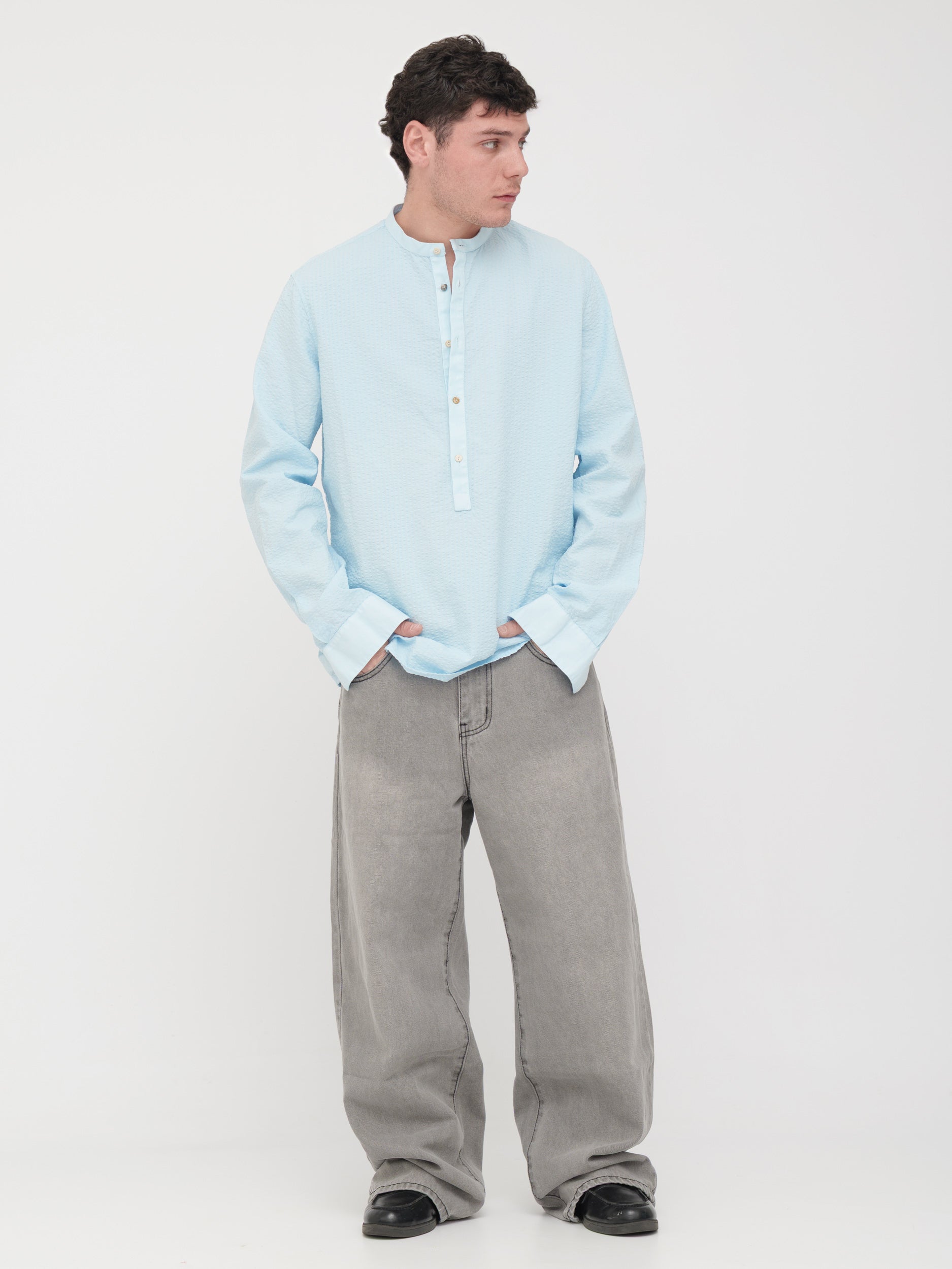 IMPERIAL - camicia azzurra dettagliata