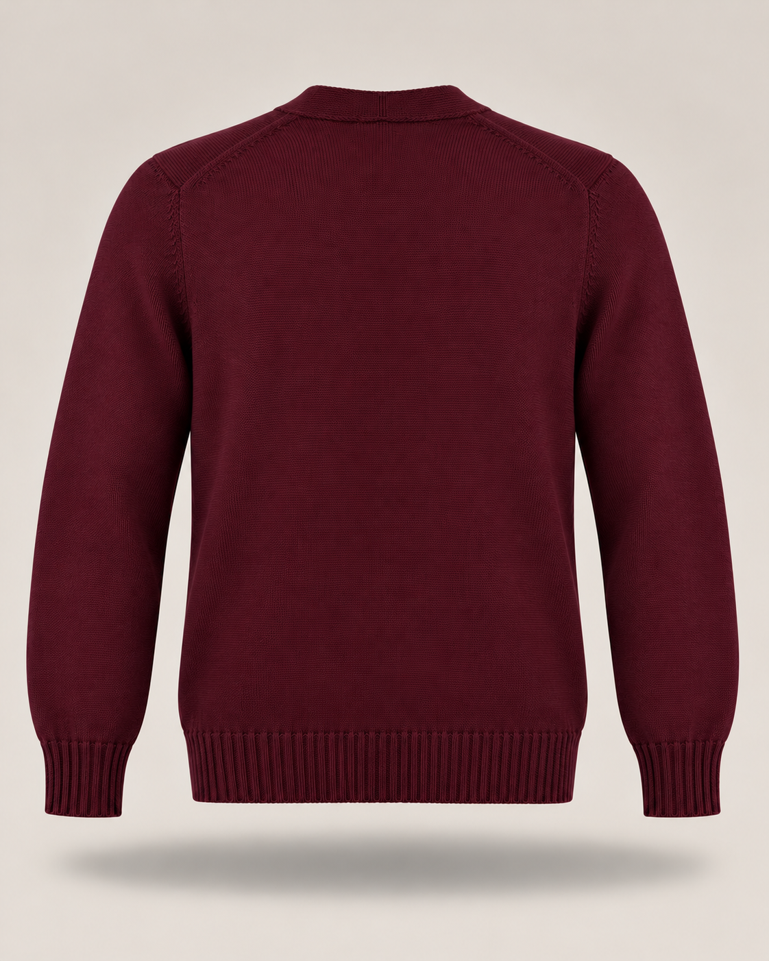 ALPHA STUDIO - Cardigan bordeaux con scollo a V e bottoni
