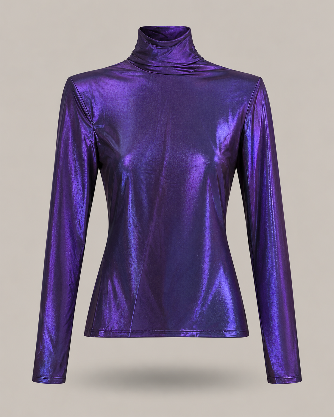 BLUMARINE - top satinato viola con scollo posteriore