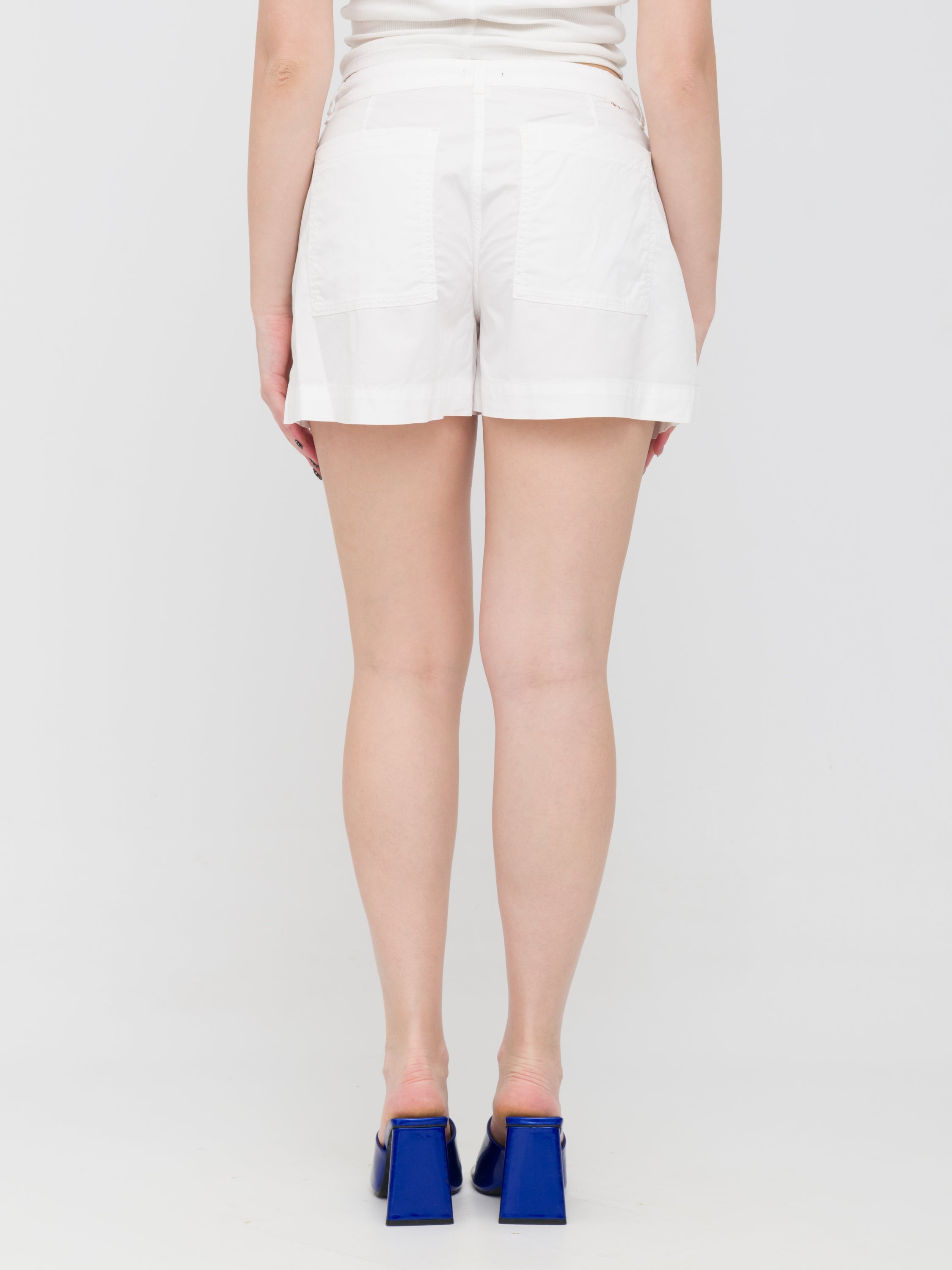PINKO - shorts regolabile con laccio White