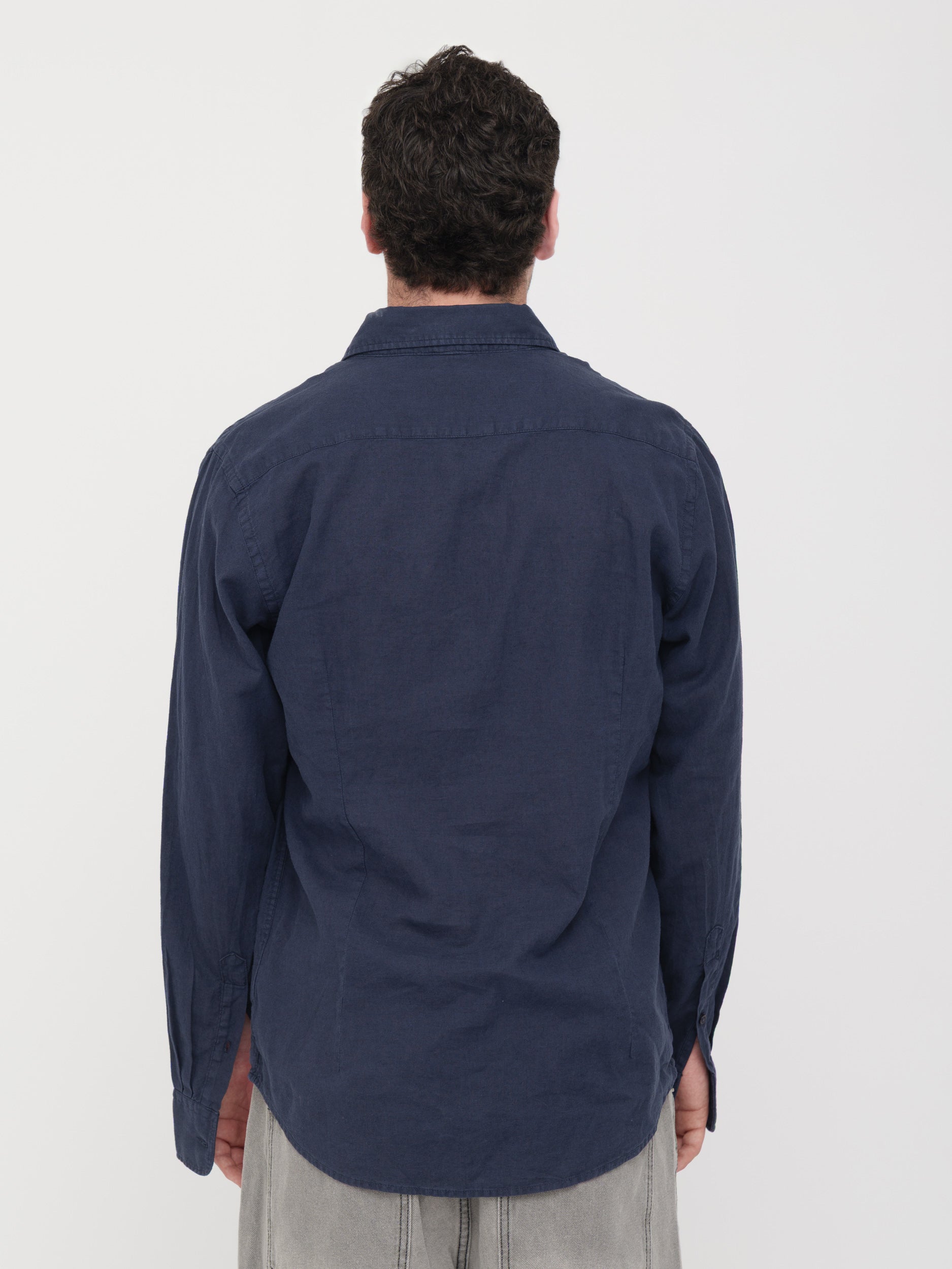 IMPERIAL - camicia di lino blu