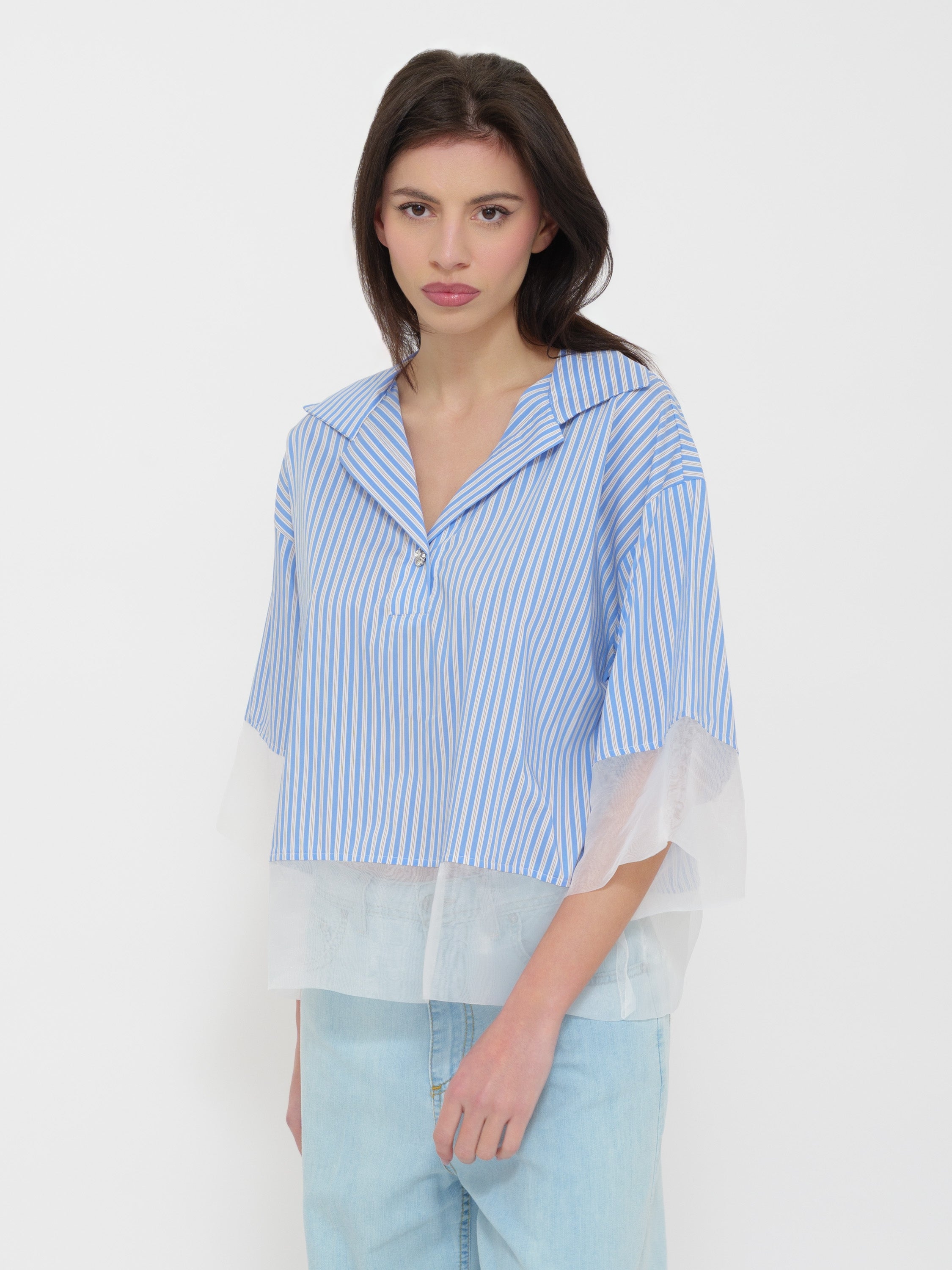 Camicia a righe Dixie crop