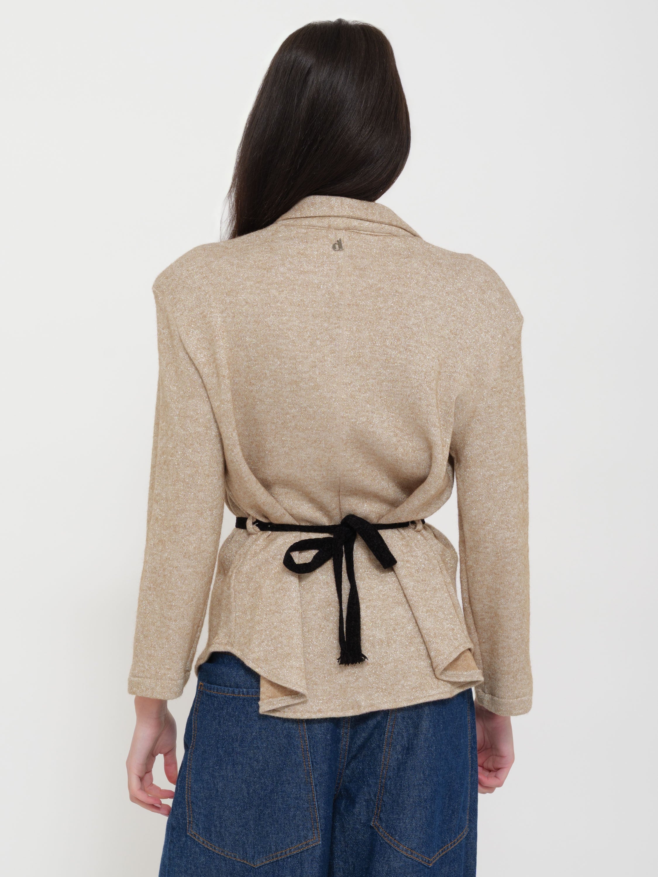 Blazer beige dettaglio spilla Dixie