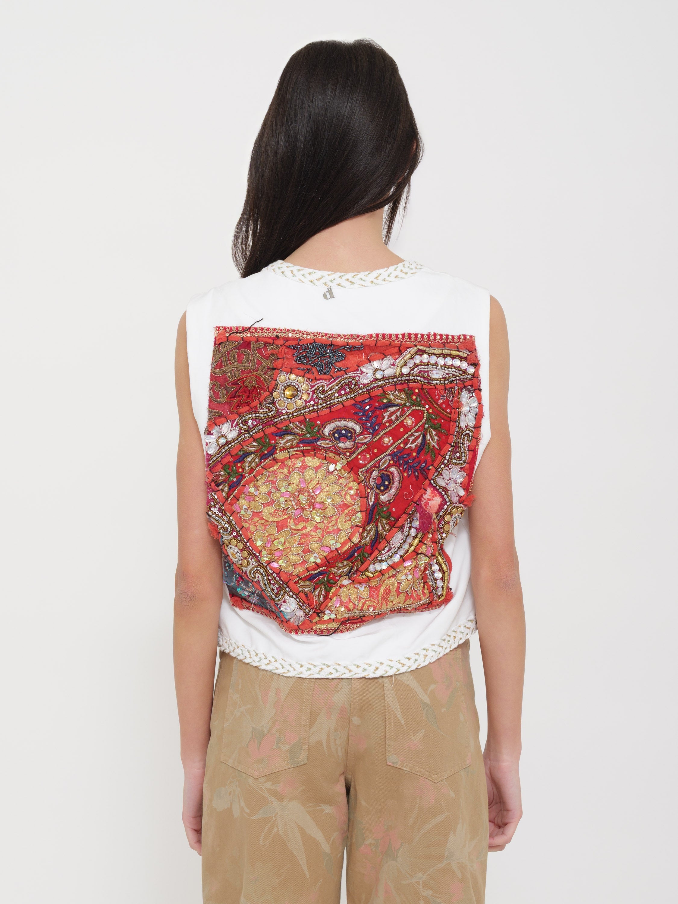 Gilet dettaglio retro dixie