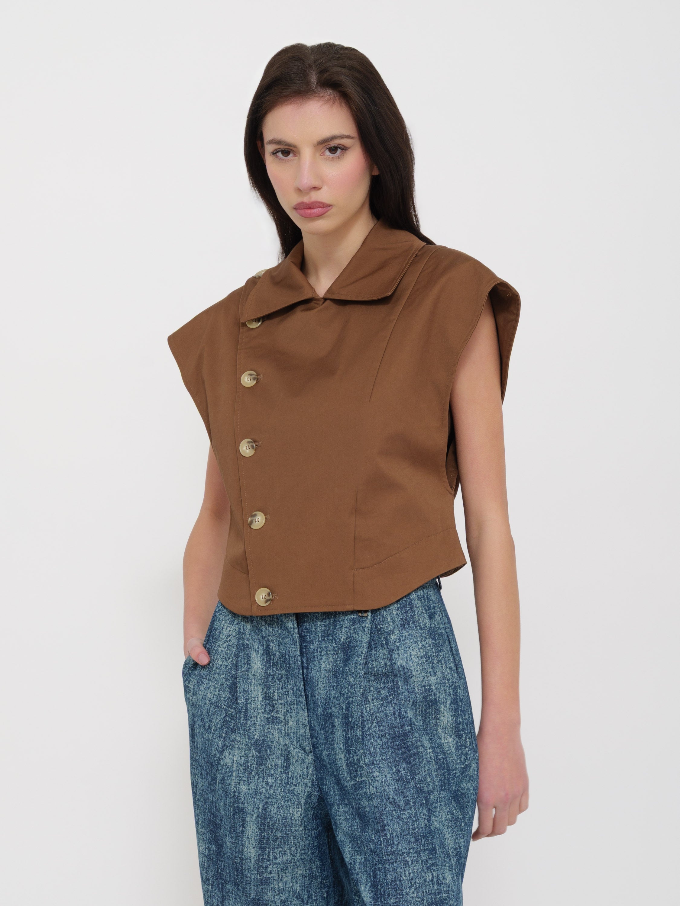 Gilet strutturato caffè dixie