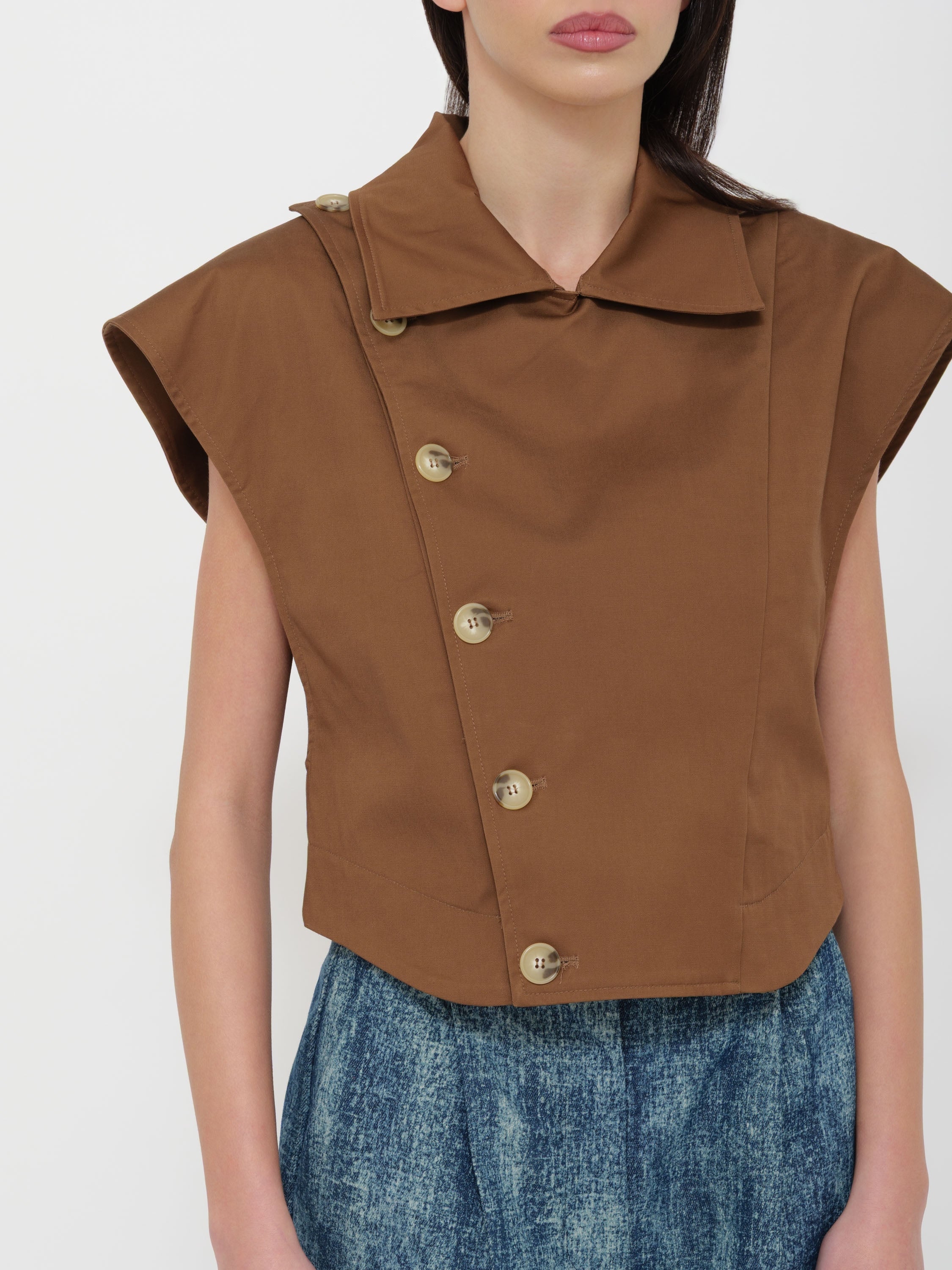 Gilet strutturato caffè dixie