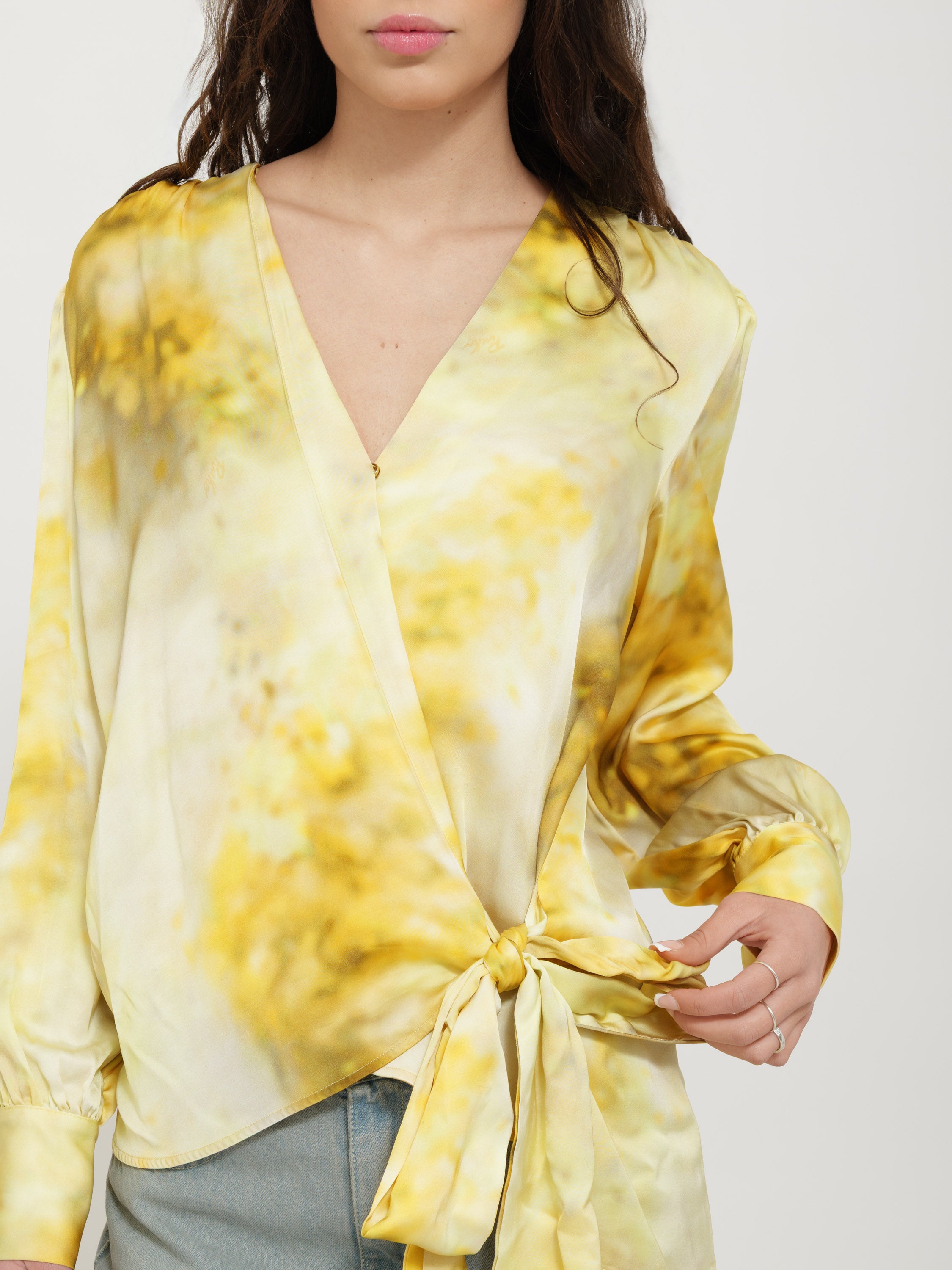 Camicia pinko fantasia gialla