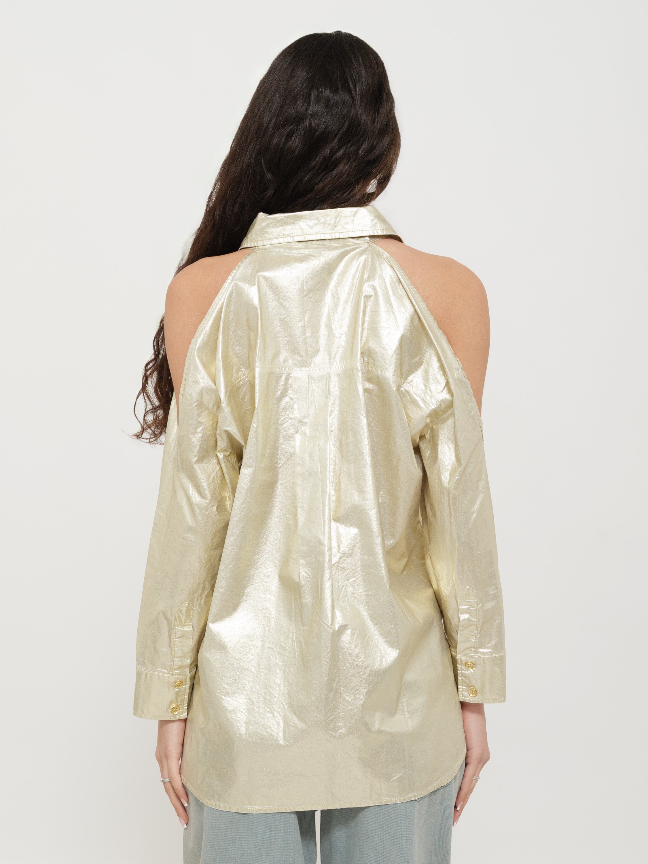 Camicia pinko spalle scoperte d’oro