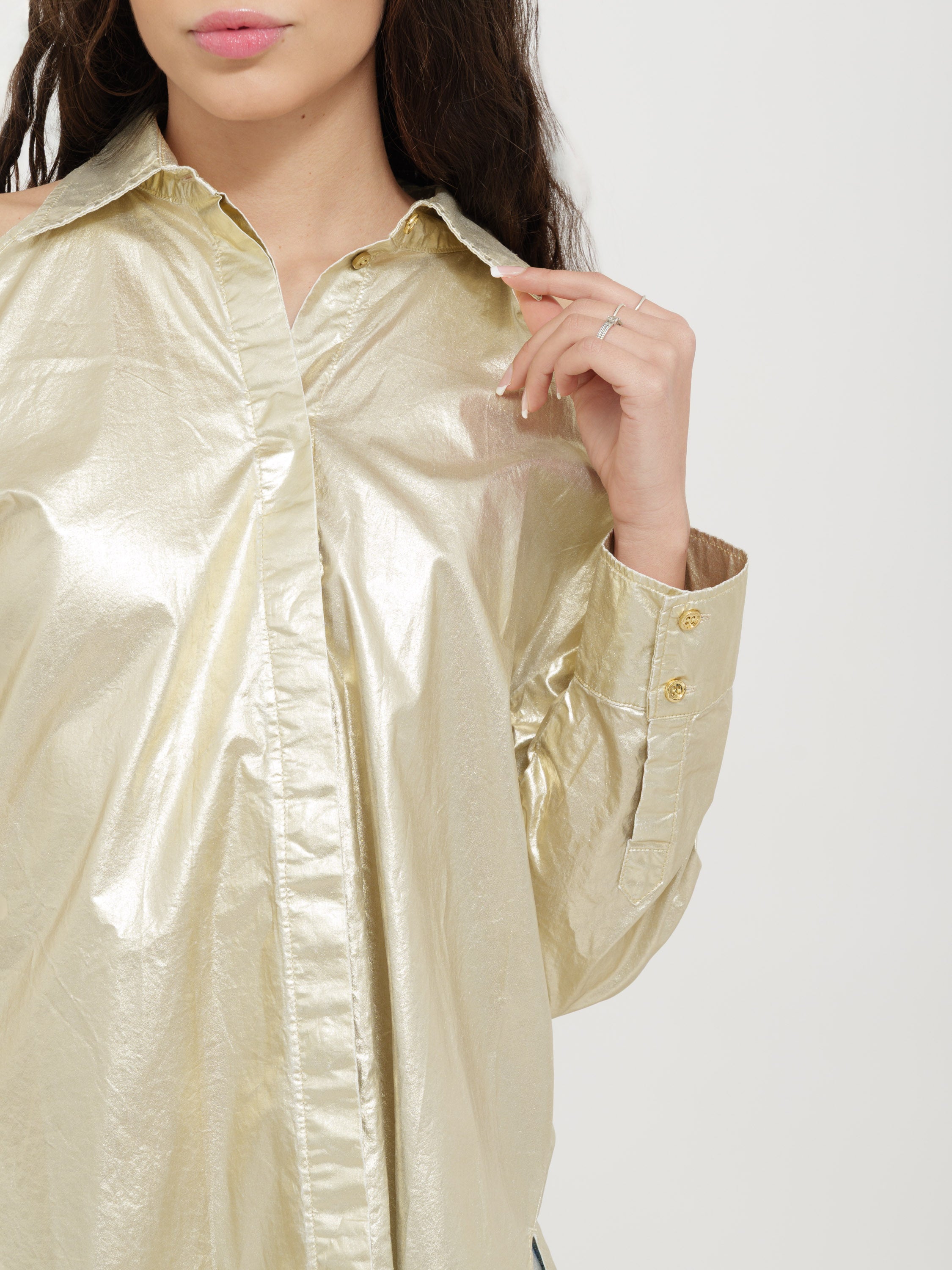 Camicia pinko spalle scoperte d’oro