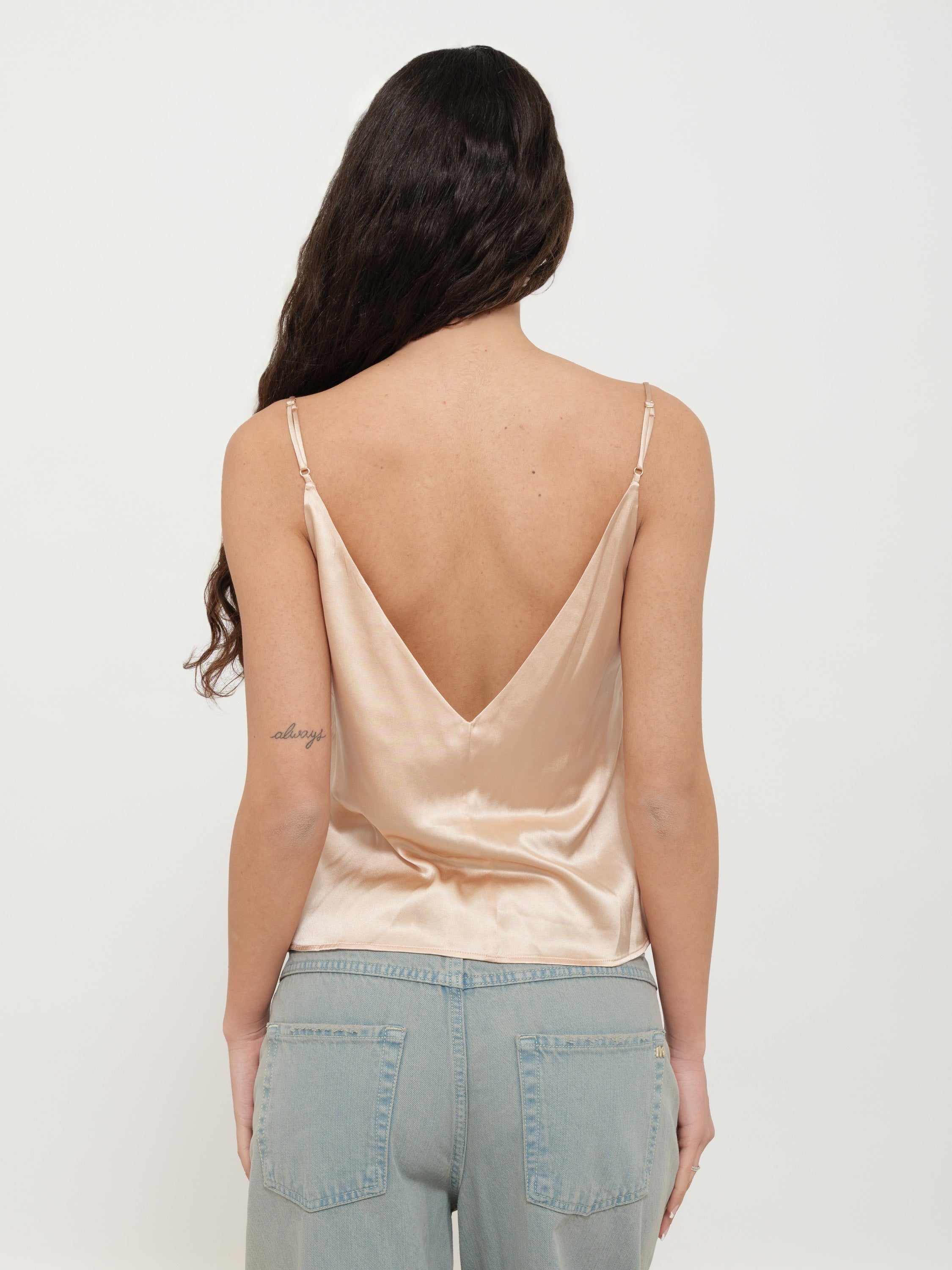 Top satin con pizzo pinko