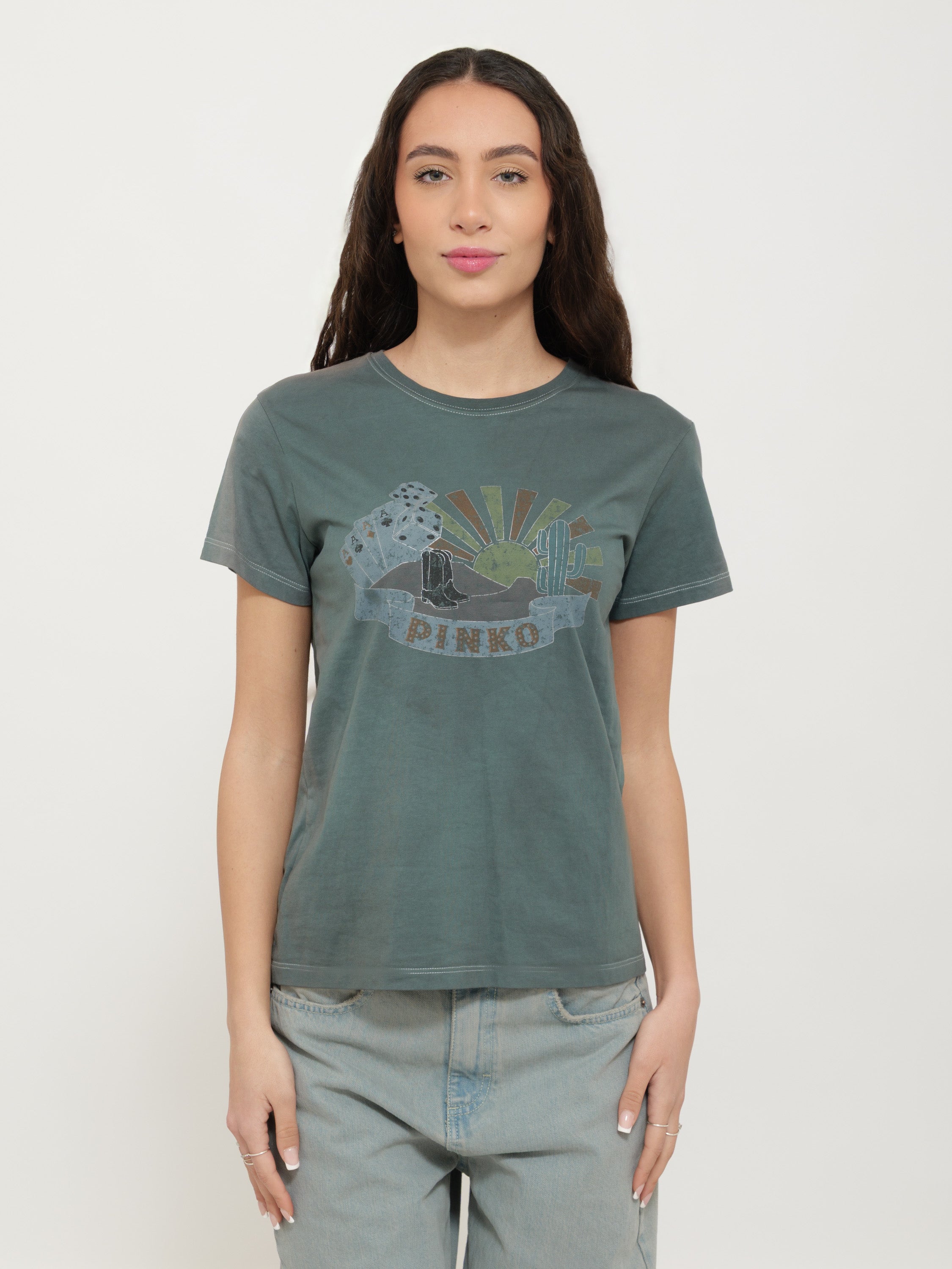 T-shirt pinko grigia