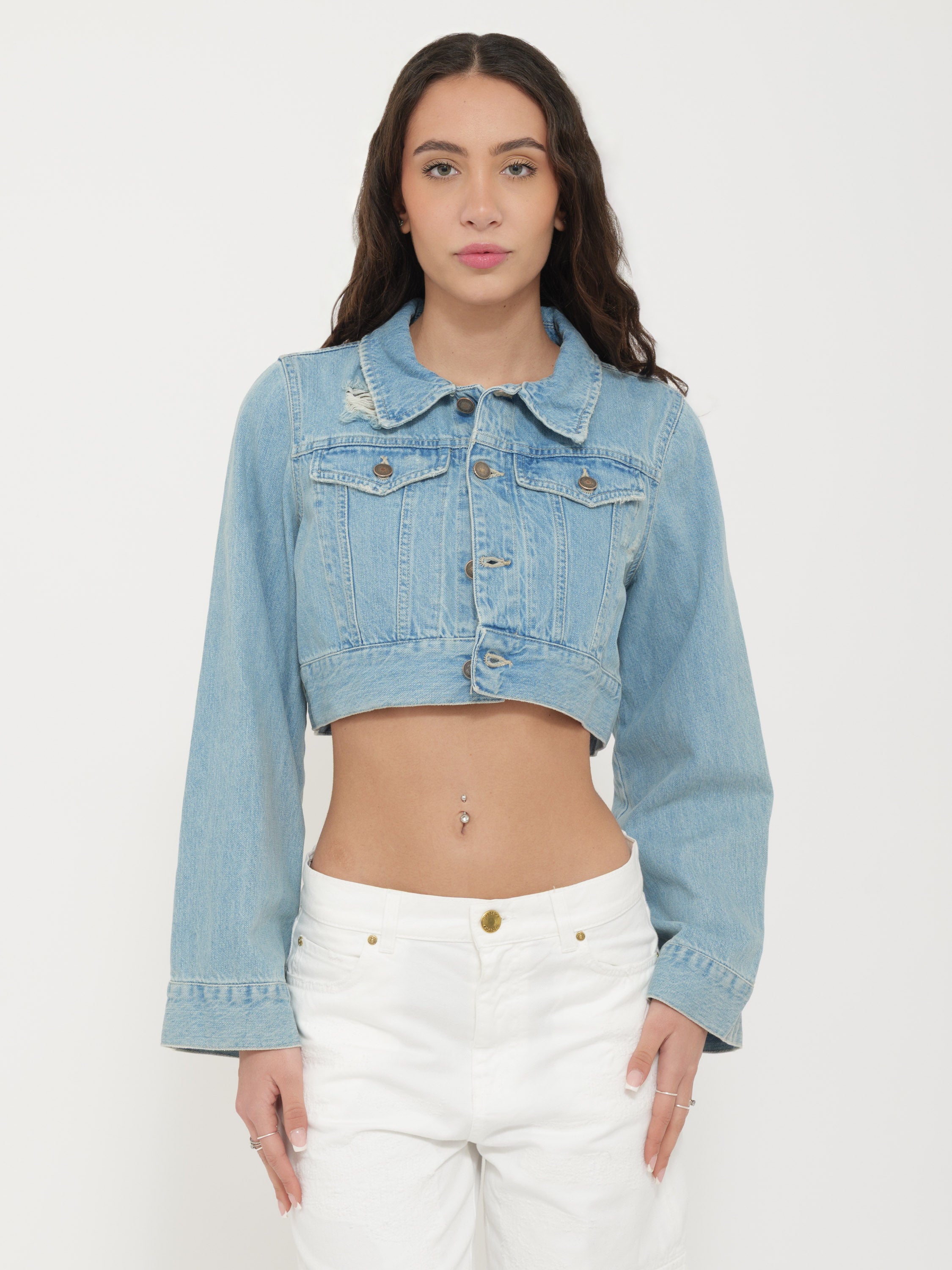 Giacca in denim corta motel