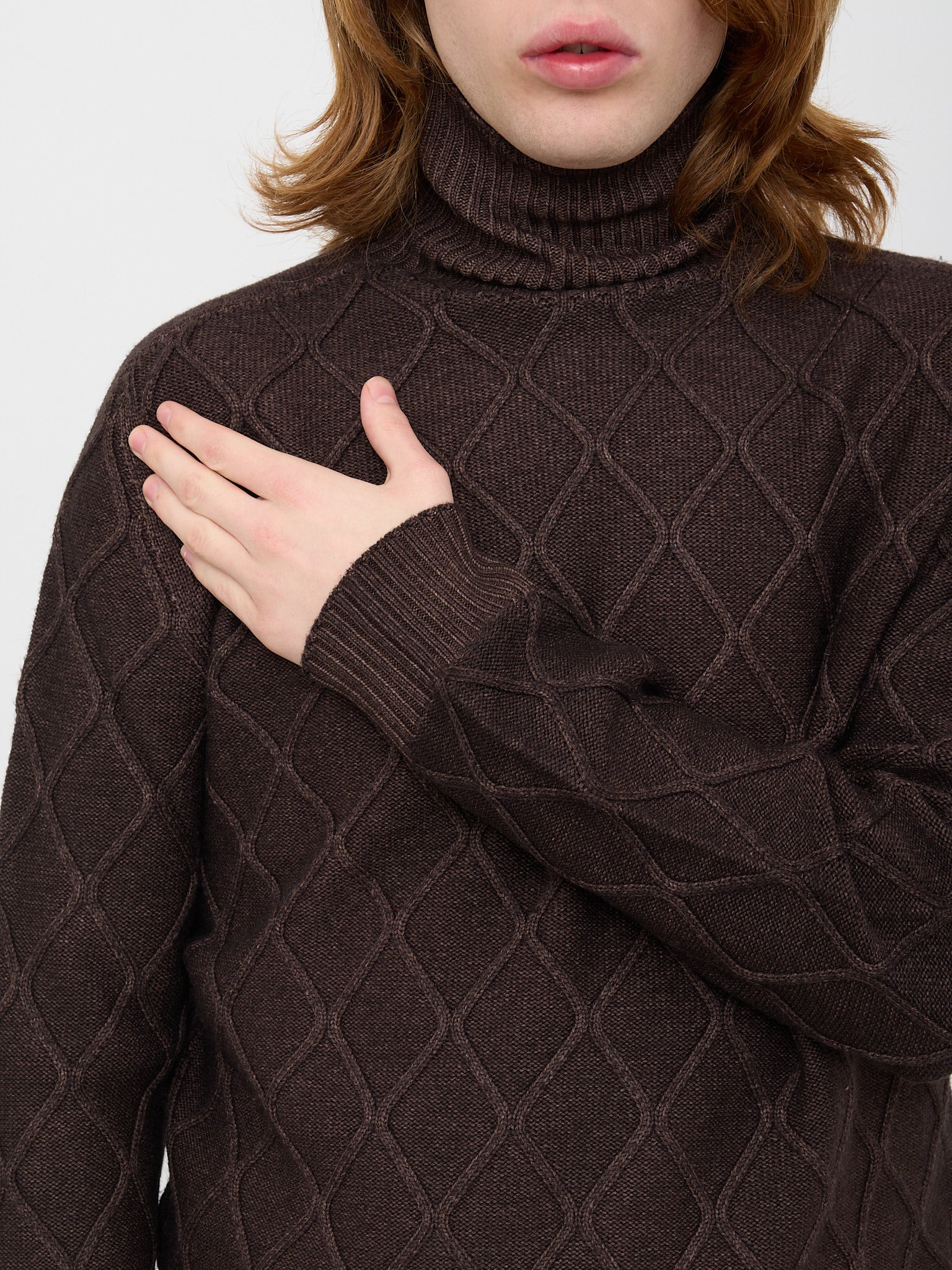 Pullover collo alto reversibile H953