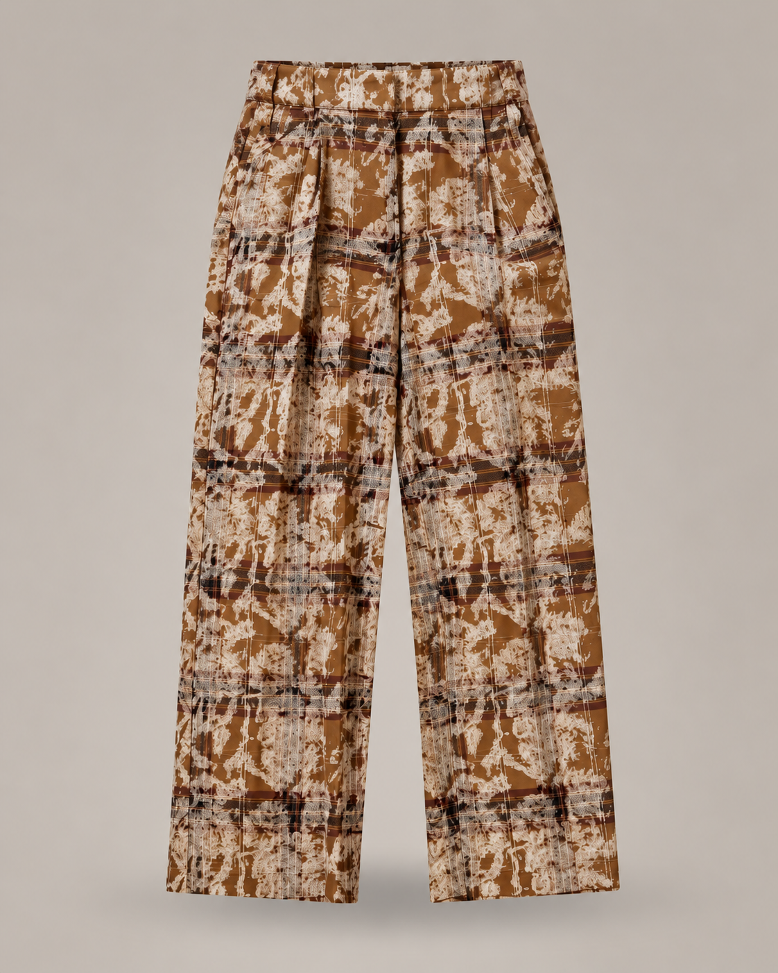 DIXIE - Dixie Pantalone Wide Leg Stampa Check