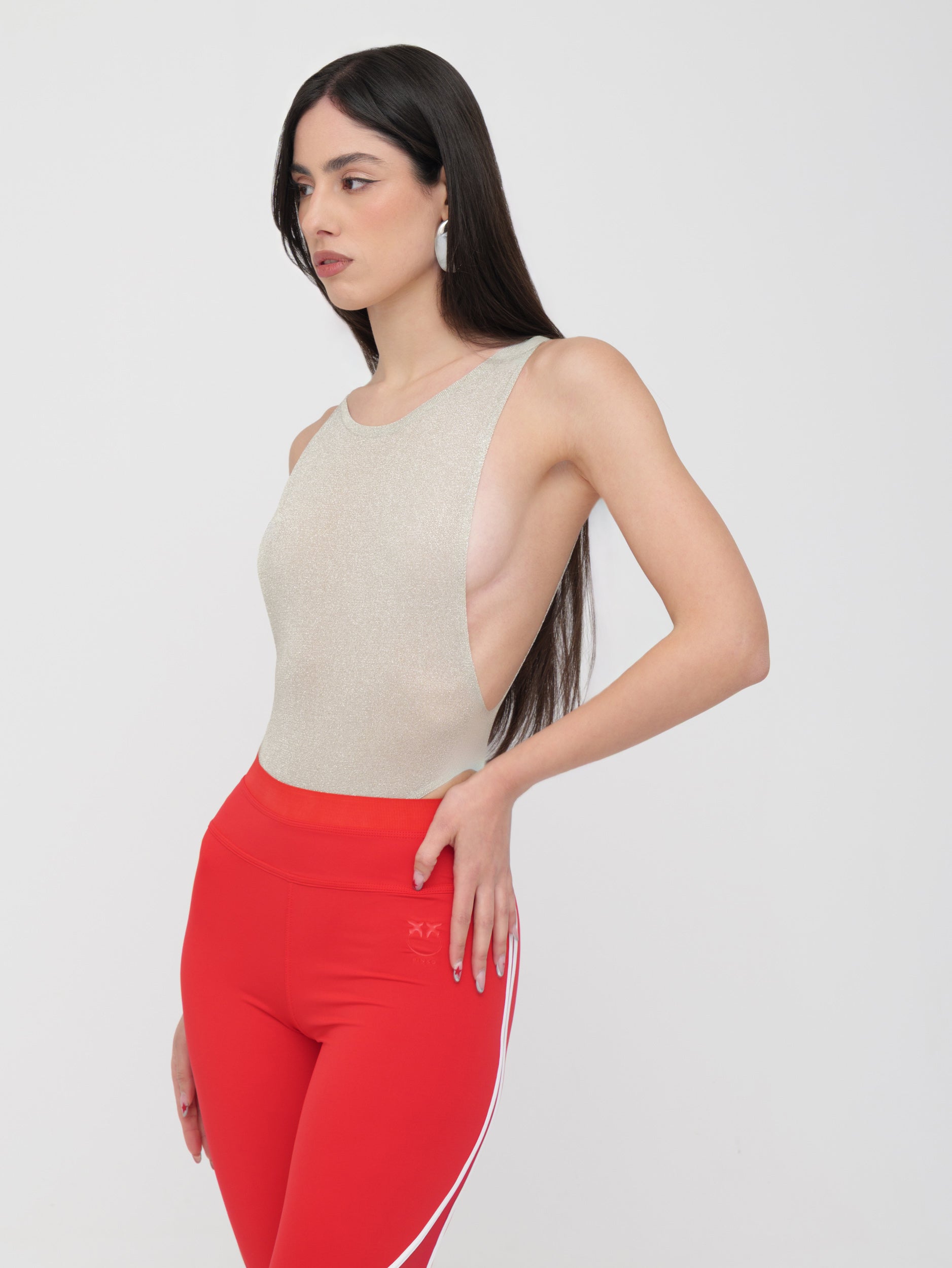 PINKO - body trasparente scollo schiena