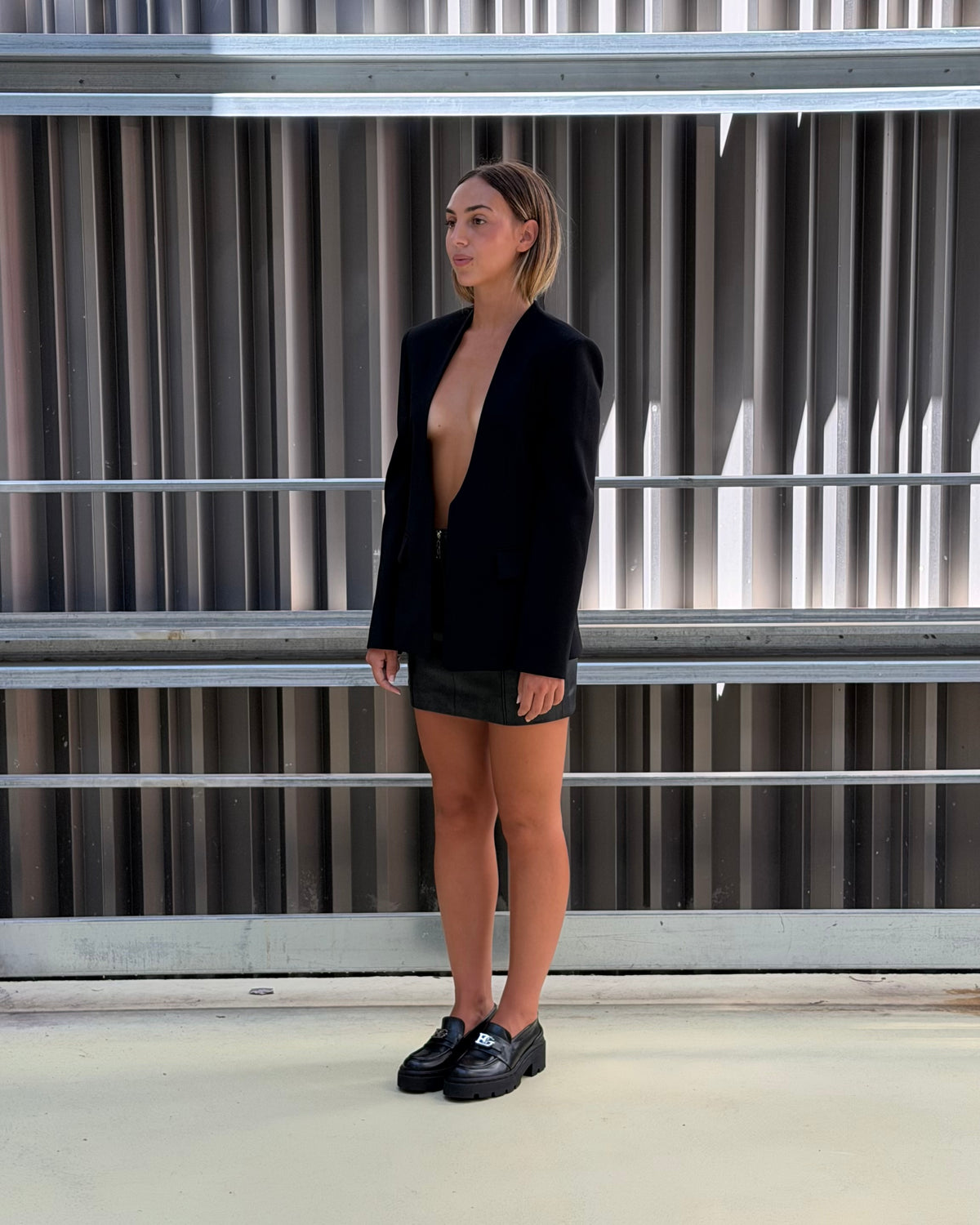 BLUMARINE - blazer strutturato nero