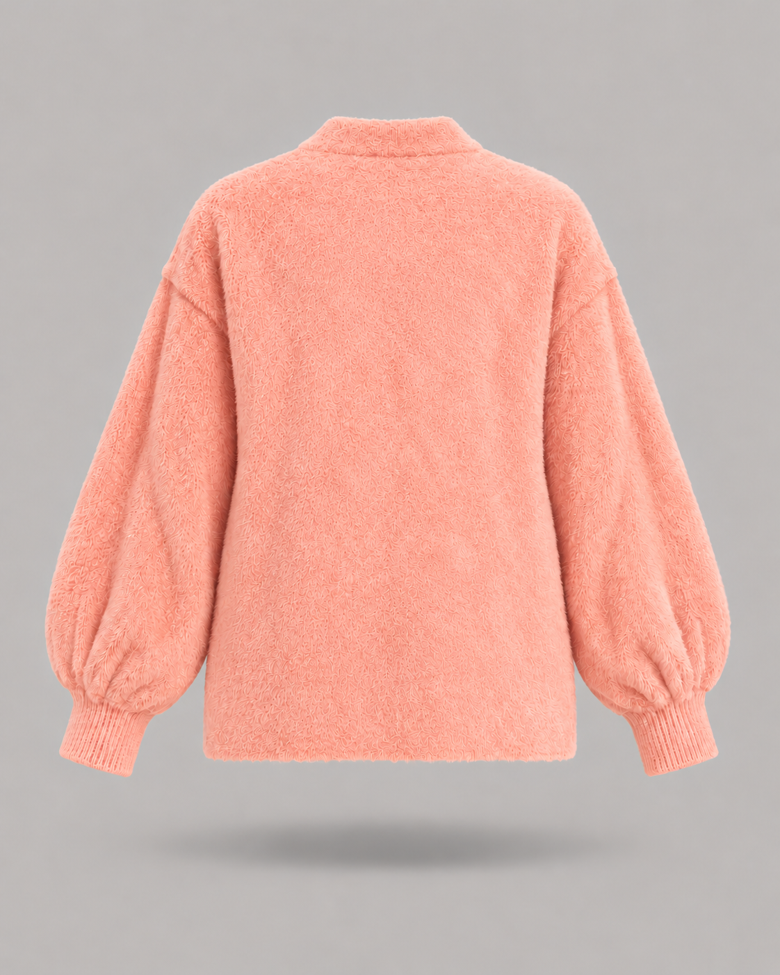 AKEP - Cardigan rosa corallo con sei bottoni e tasche
