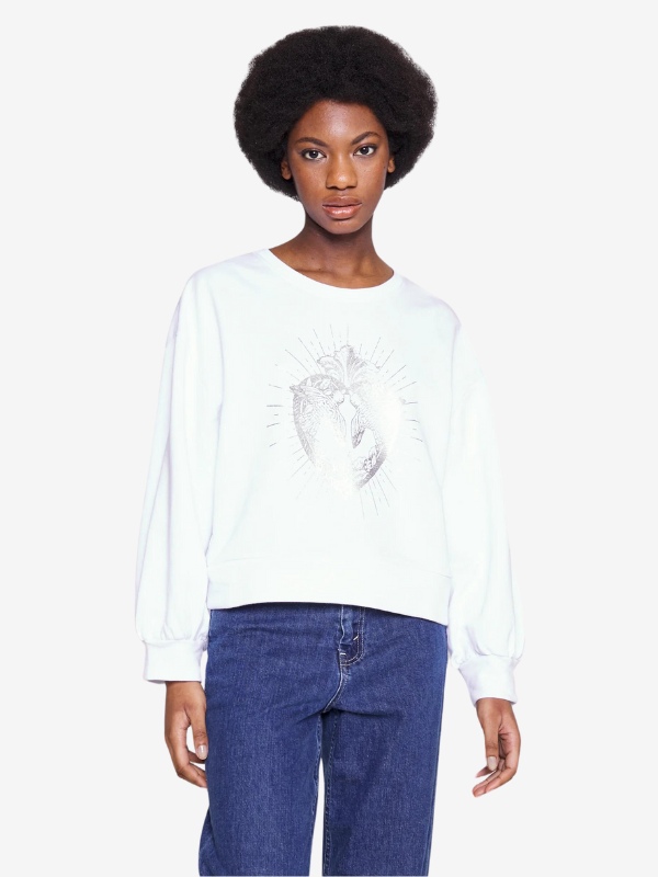 FELPA HEART AND LOGO PINKO