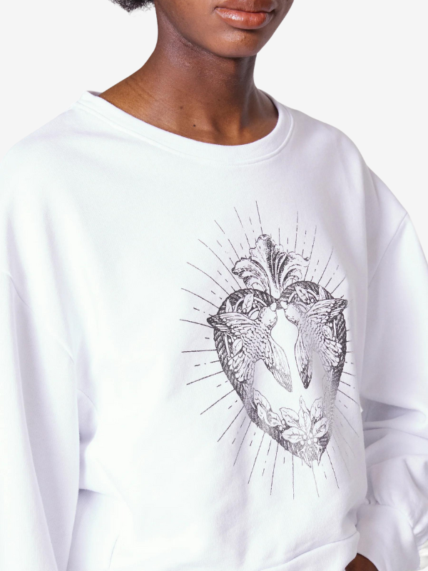FELPA HEART AND LOGO PINKO