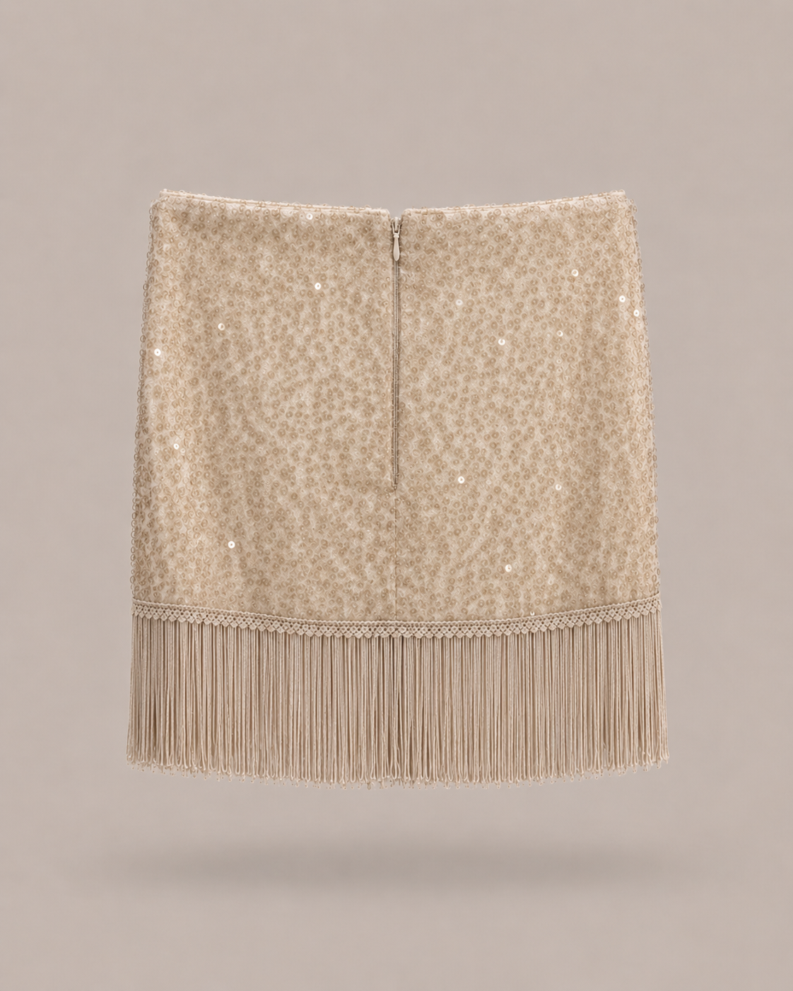 HAVEONE- mini skirt con frange e paillettes