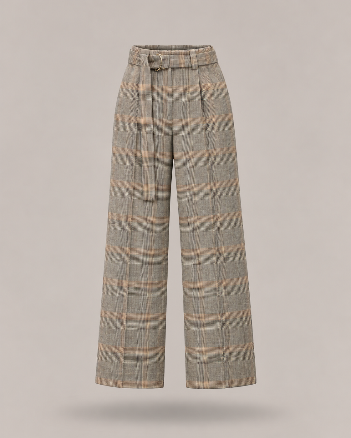 BLUMARINE - pantalone sartoriale wide leg motivo a quadri