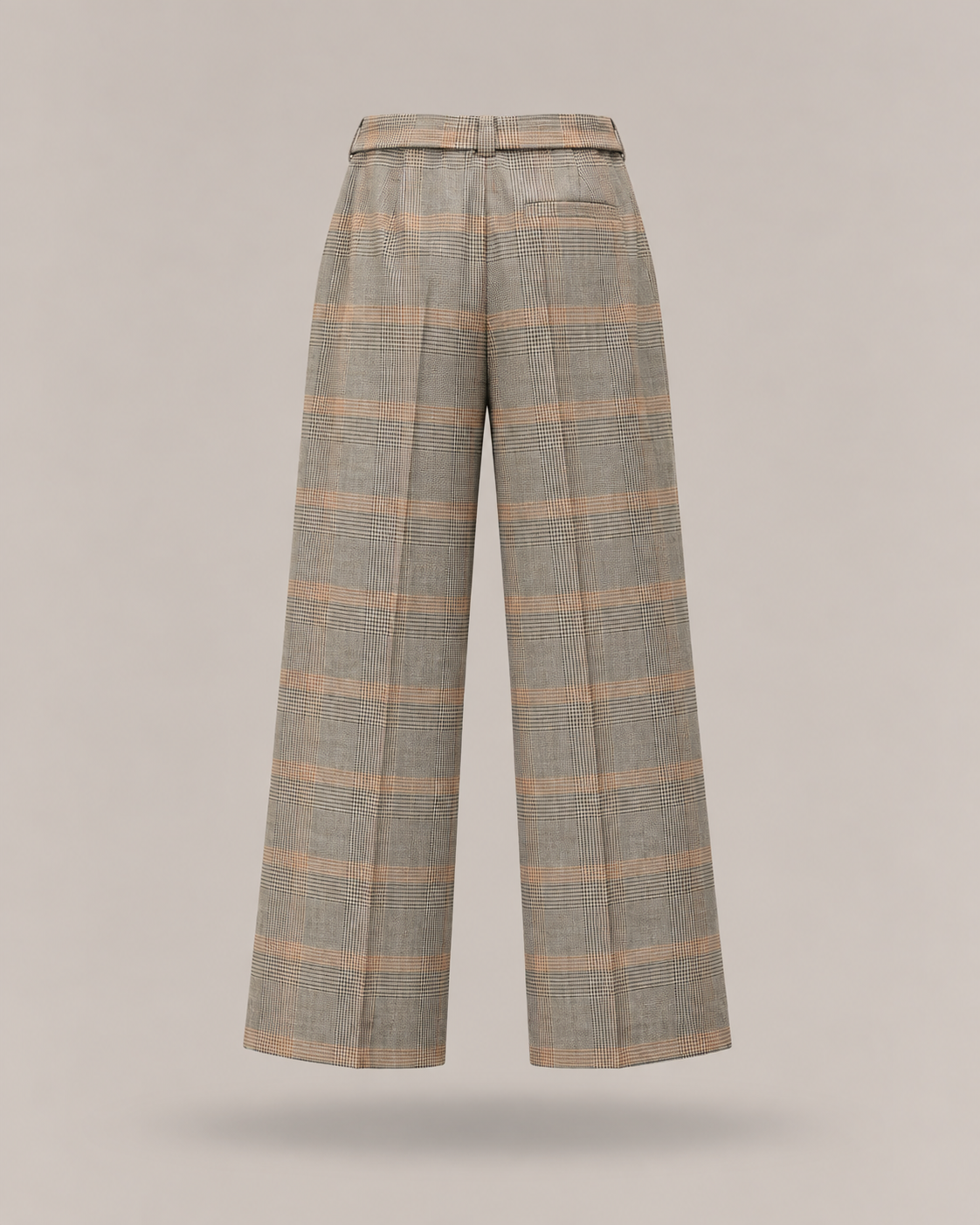 BLUMARINE - pantalone sartoriale wide leg motivo a quadri