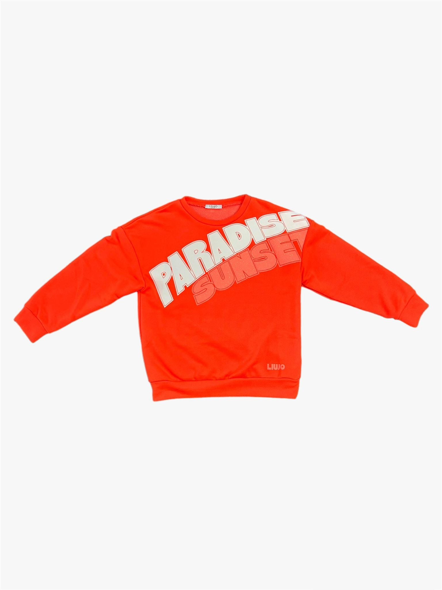 FELPA STAMPA BAMBINO ARANCIO FLUO