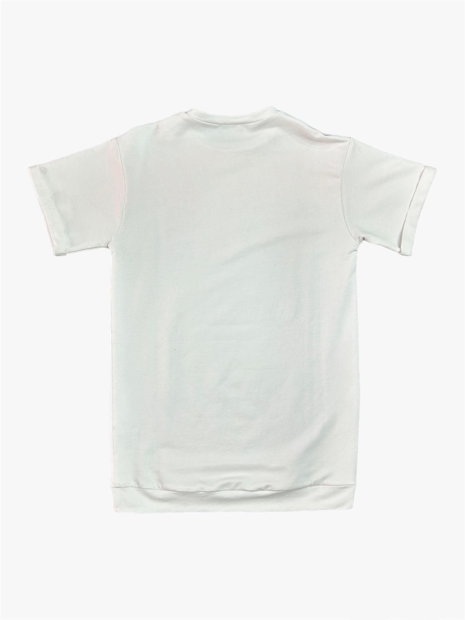 T-SHIRT GLAMOUR BAMBINO BIANCO/ARANCIO