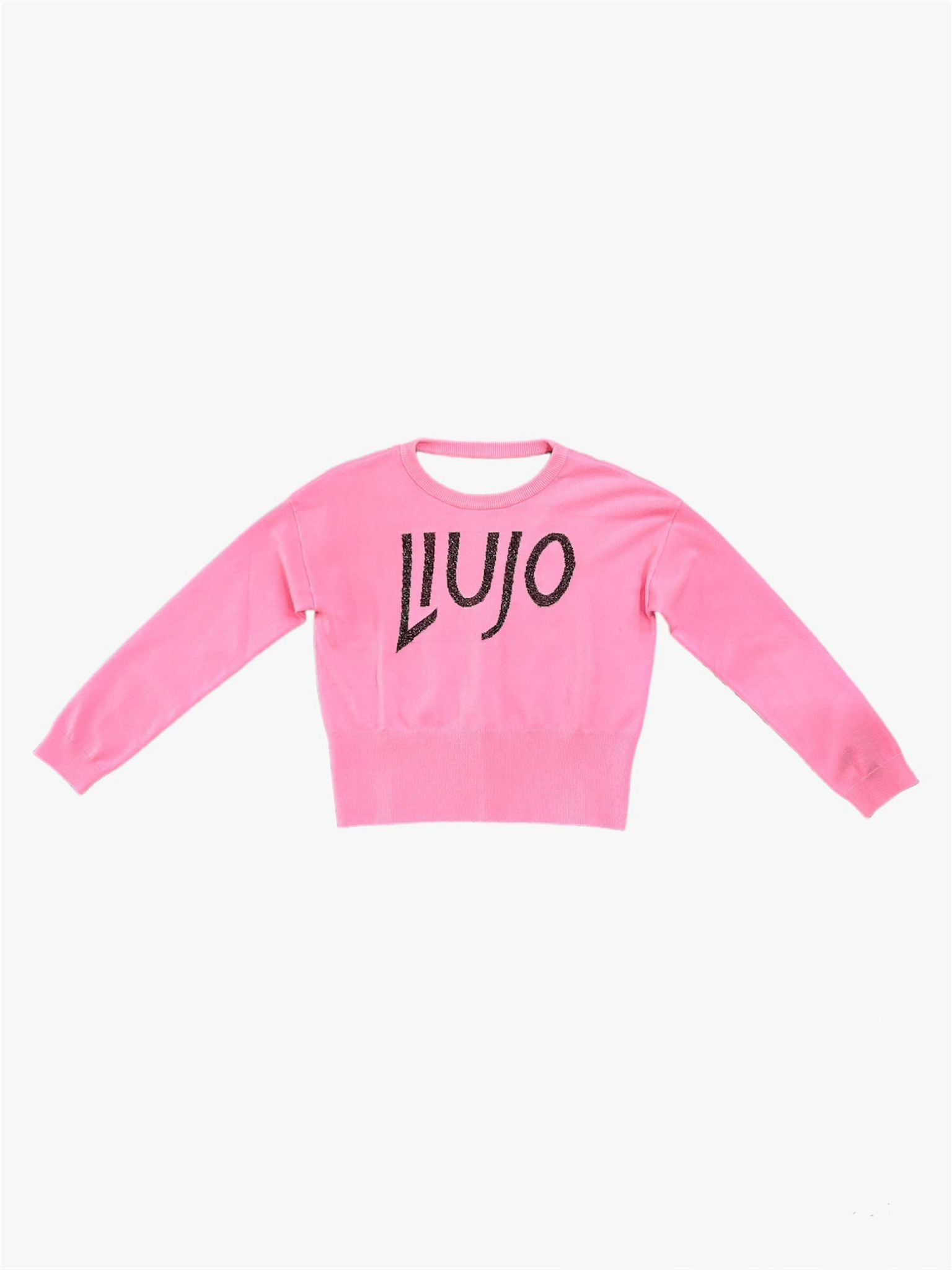 PINK BACK NECK SWEATER FOR CHILDREN