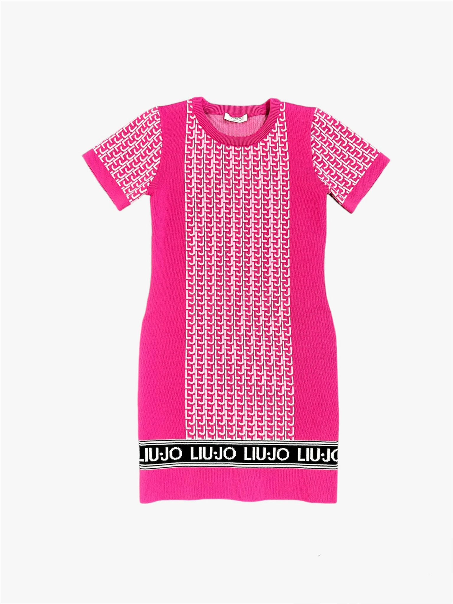 VESTITO MONOGRAMMA BAMBINO FUCSIA