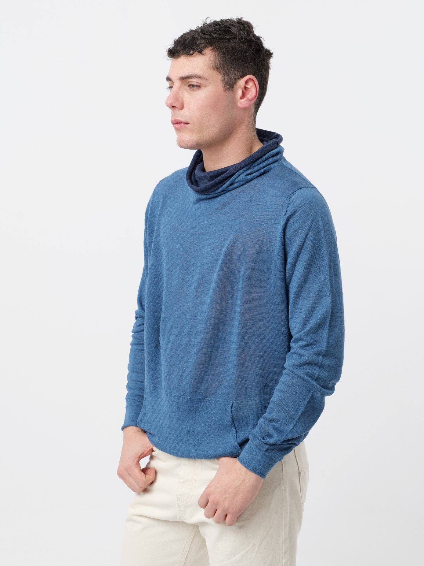 Pullover filo con collo H953