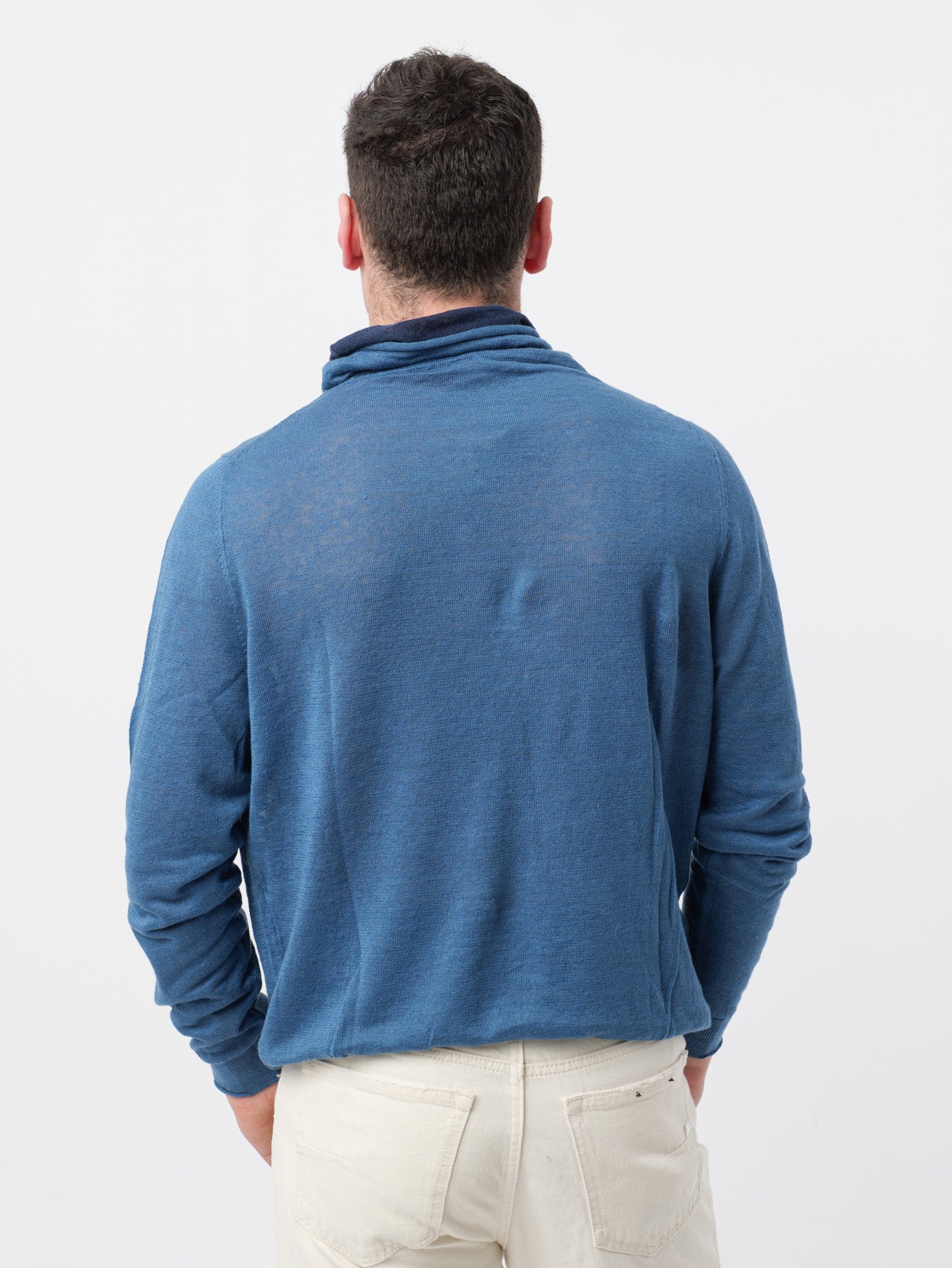 Pullover filo con collo H953